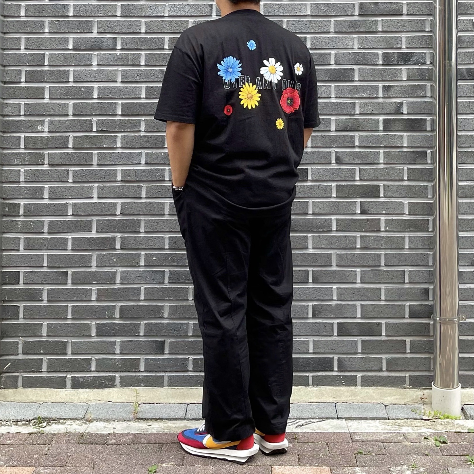 Nike x Sacai LDWaffle Blue Multi 착용 스타일