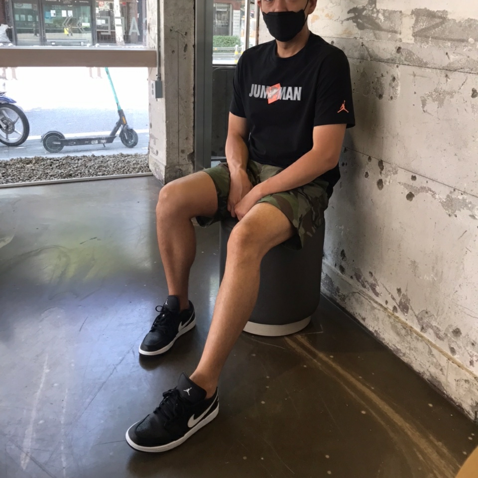 (W) Jordan 1 Low Black White 착용 스타일