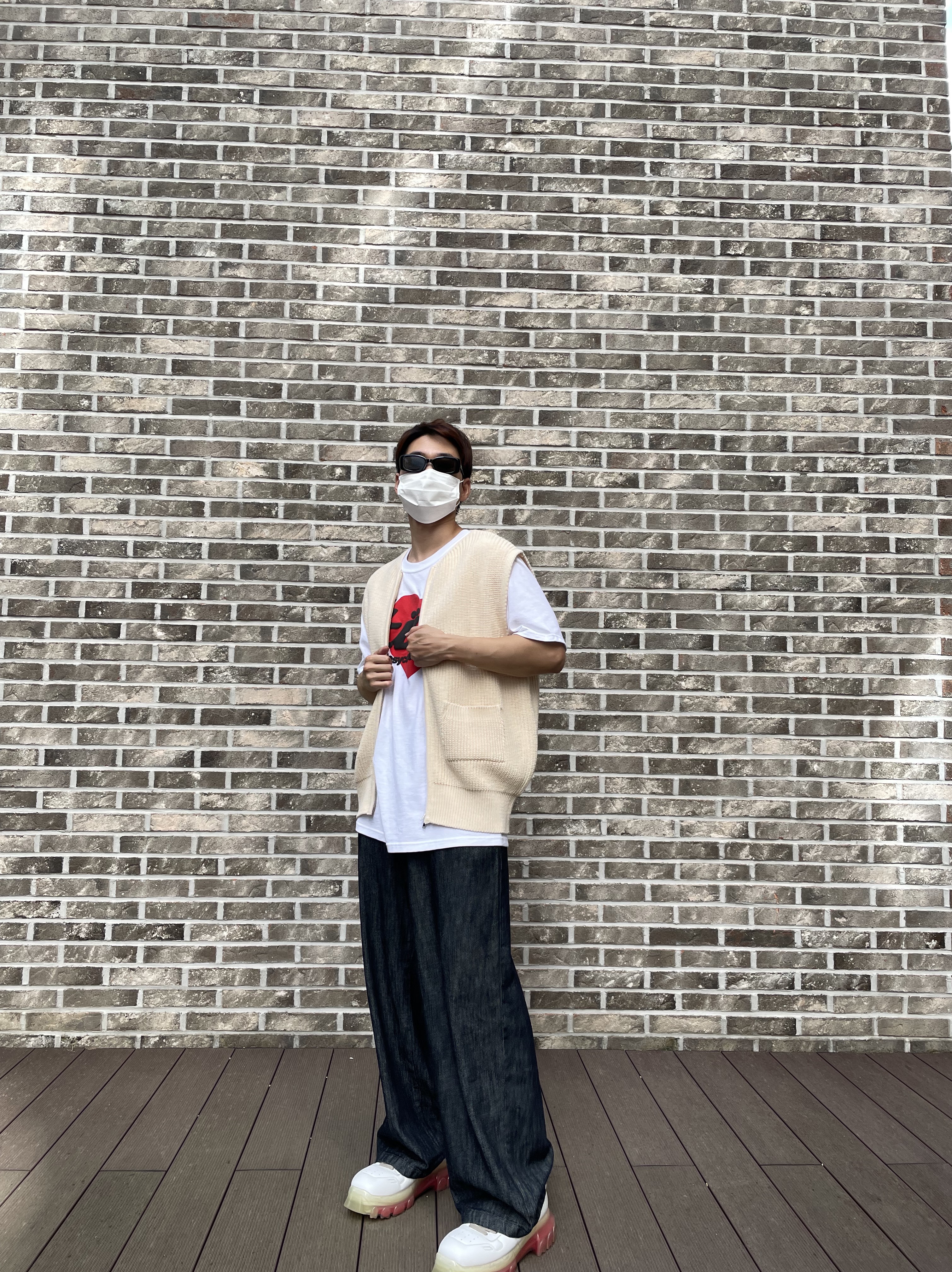 Stussy x Cactus Plant Flea Market Heart T-Shirt 착용 스타일 - 3