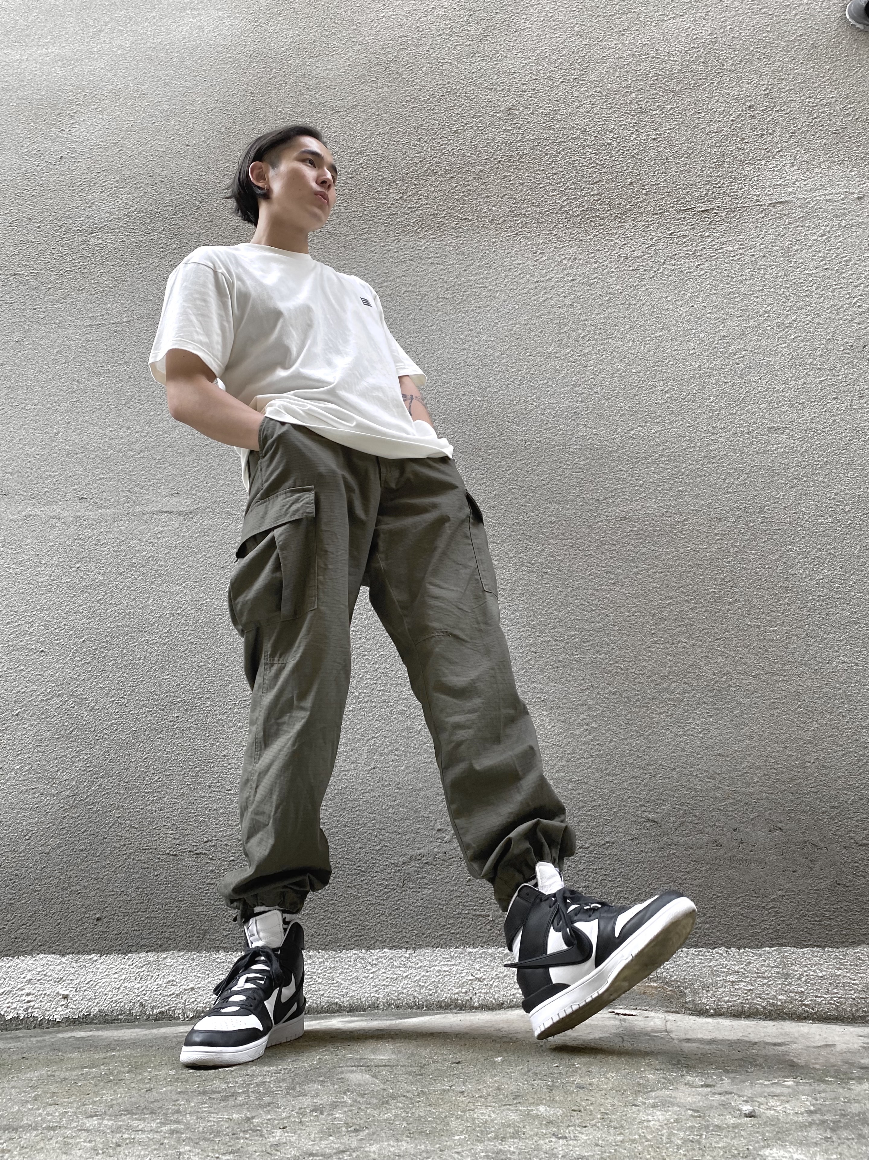 Nike x Ambush Dunk High Black 착용 스타일 - 2