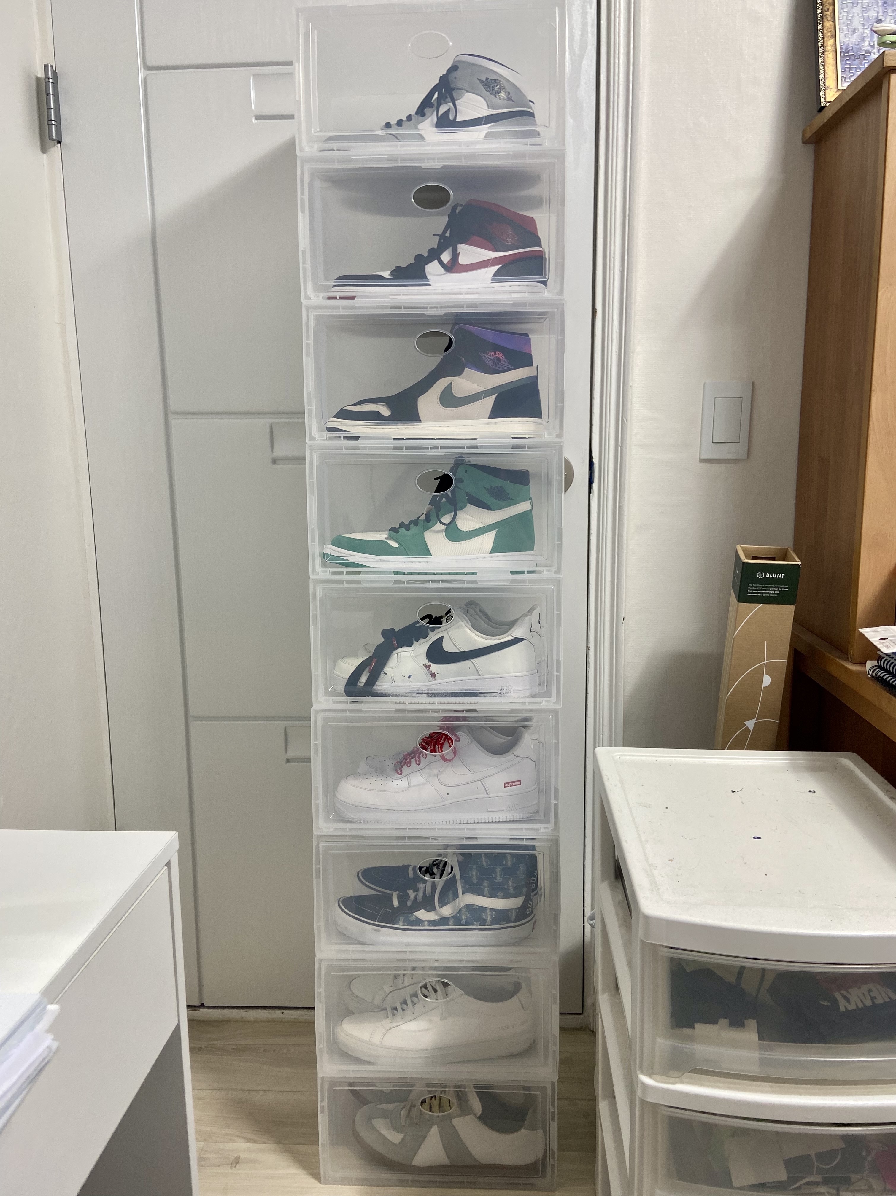 Nike x Peaceminusone Air Force 1 Low Para-Noise 2.0, Jordan 1 x Paris Saint-Germain Zoom Air CMFT 착용 스타일 - 1