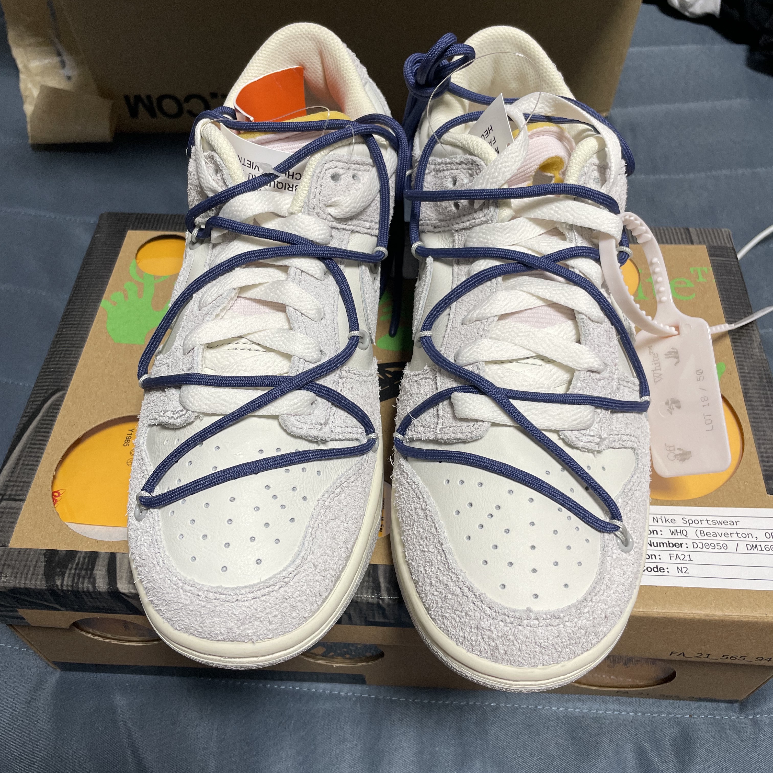 Nike x Off-White Dunk Low The 50 - Lot 18 착용 스타일