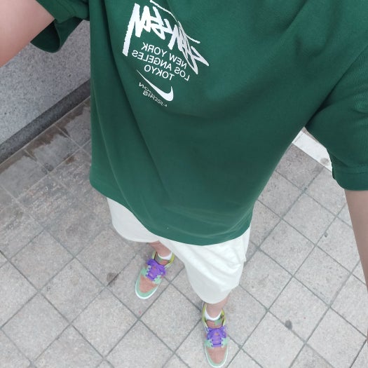 나이키 x 스투시 월드투어 티셔츠 그린 (아시아) | Nike | KREAM Nike x Stussy WT T-Shirt Green (Asia)