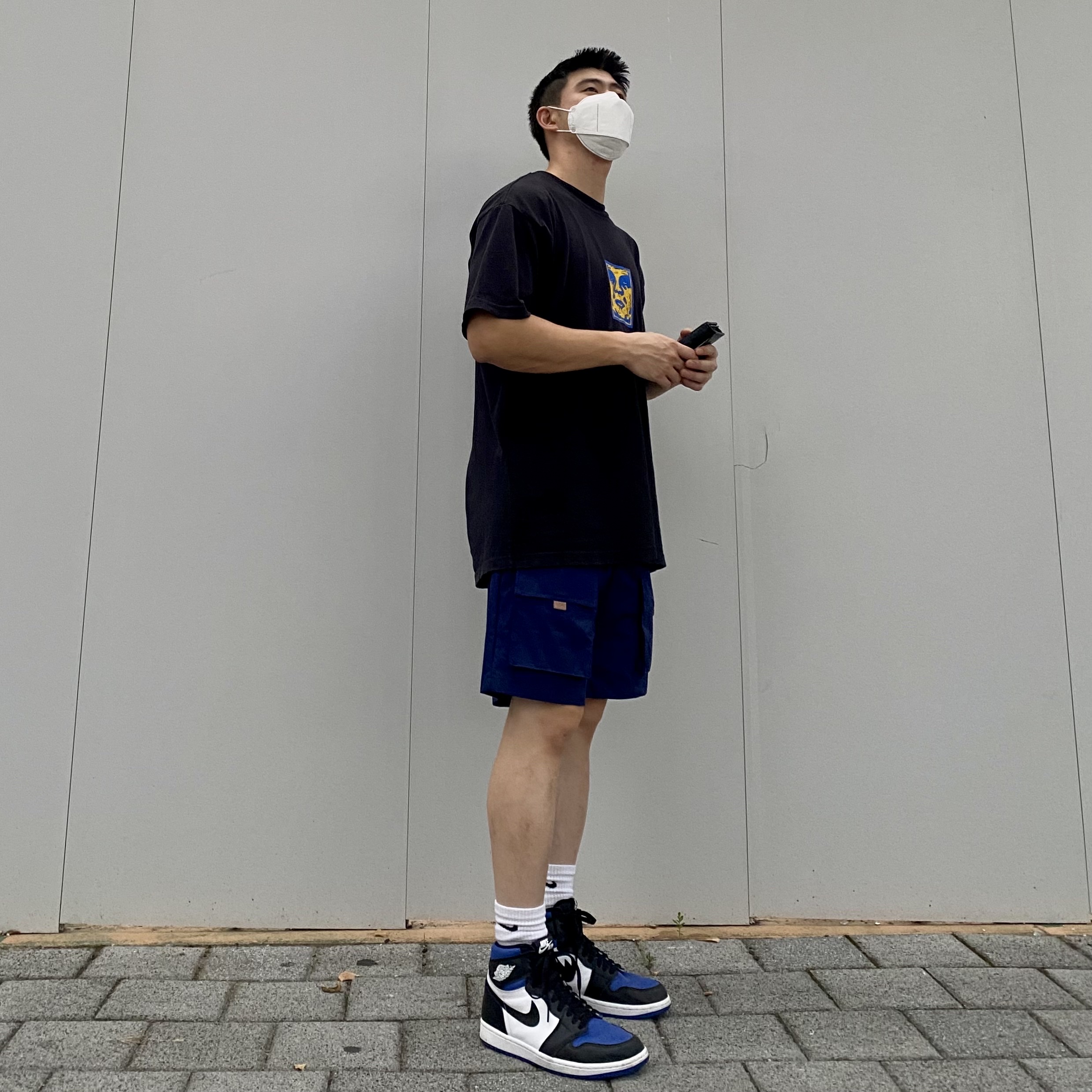 Jordan 1 Retro High OG Royal Toe, (GS) Jordan 1 Retro High OG Royal Toe 착용 스타일 - 1
