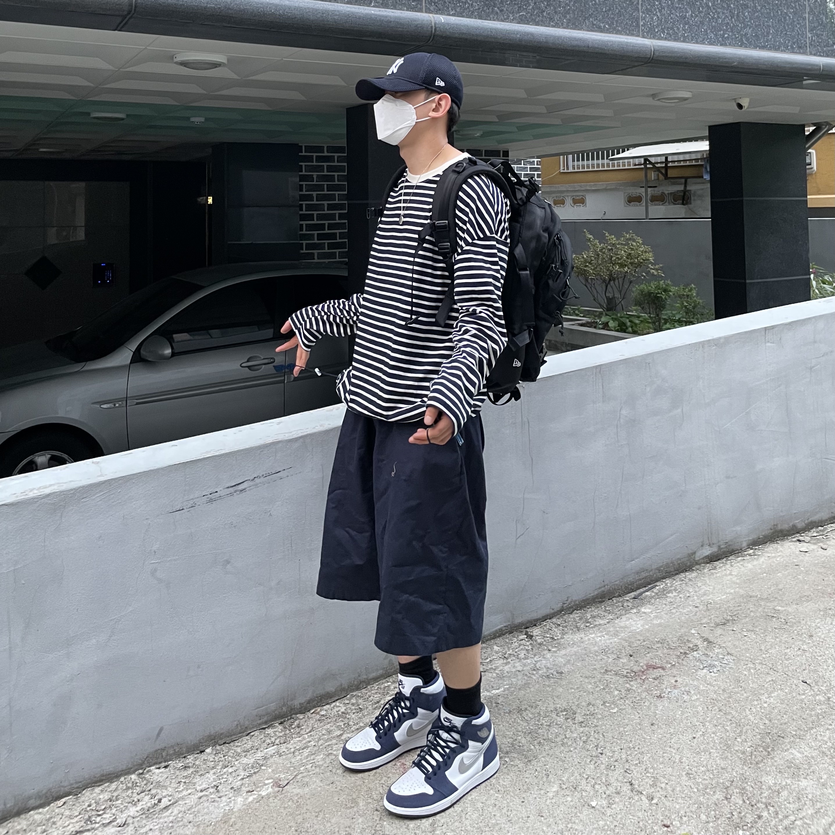 Jordan 1 Retro High OG CO.JP Midnight Navy 착용 스타일