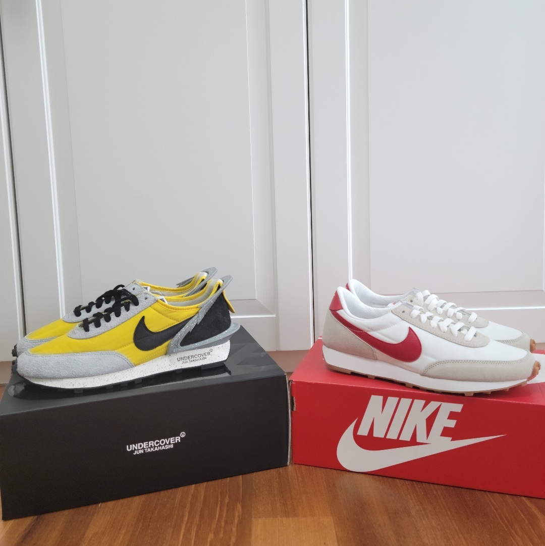 (W) Nike Daybreak Summit White University Red 착용 스타일 - 3