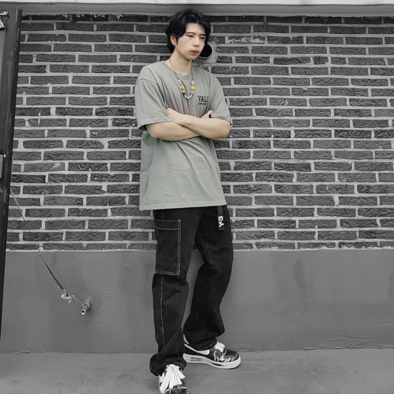 Nike x Peaceminusone Air Force 1 Low Para-Noise 착용 스타일