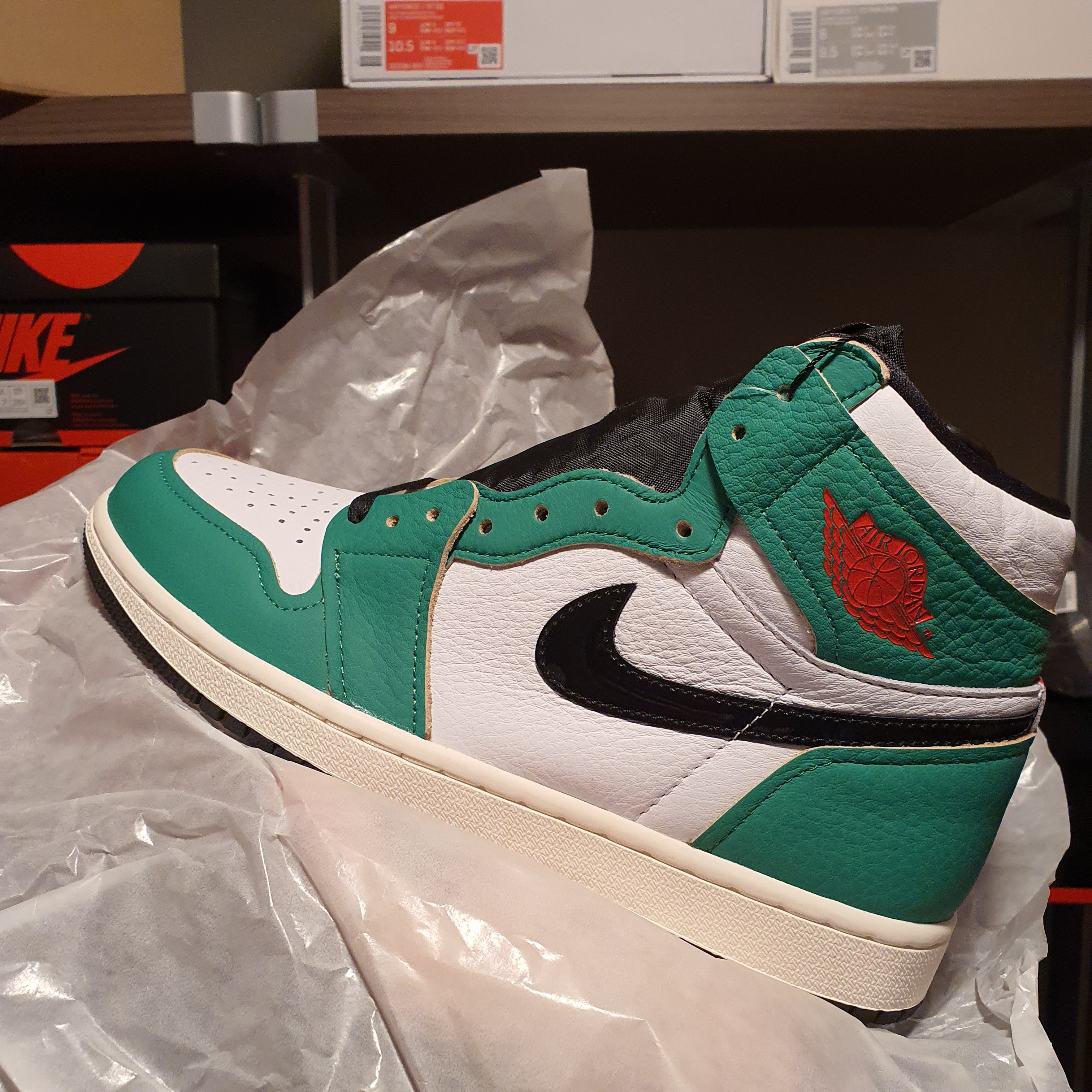 (W) Jordan 1 Retro High OG Lucky Green 착용 스타일