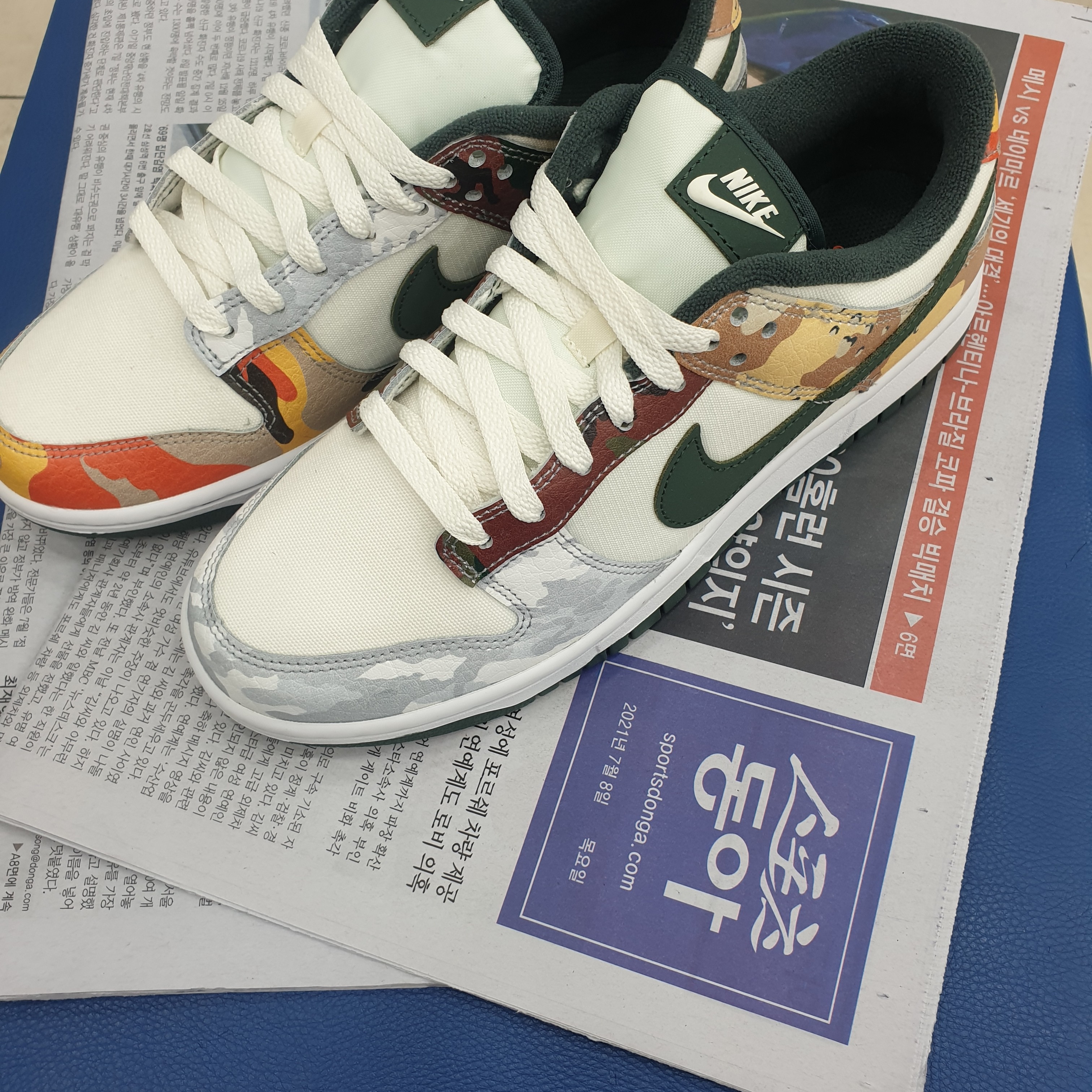Nike Dunk Low SE Sail Multi Camo 착용 스타일 - 3