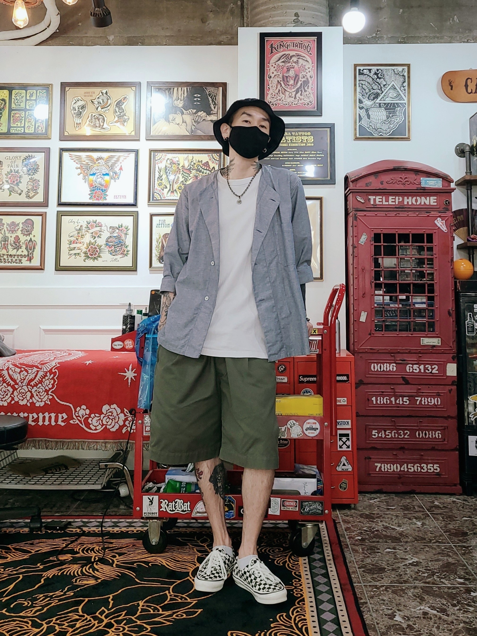 Vans Vault OG Era LX Checkerboard Canvas 착용 스타일