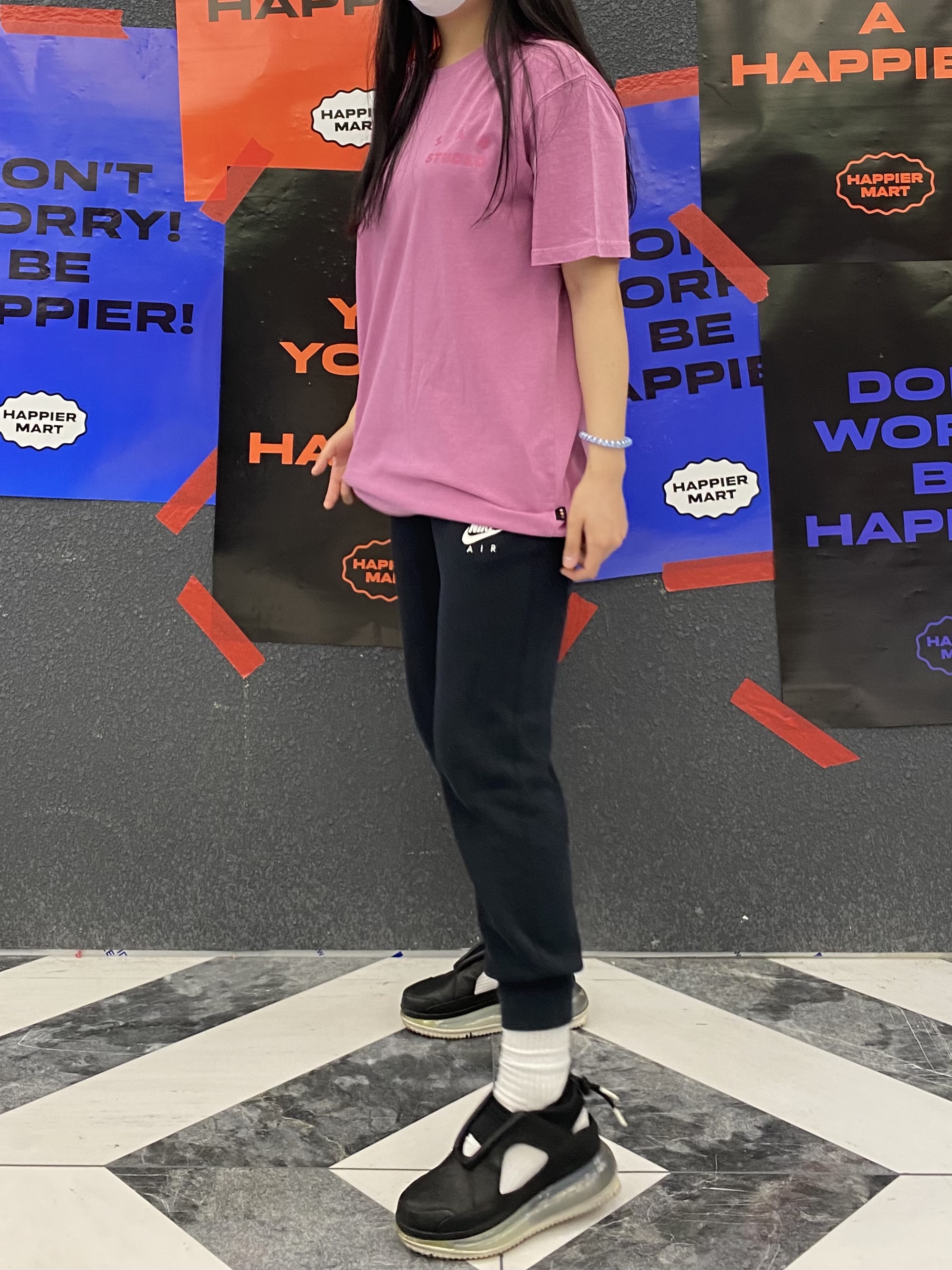 IAB Studio Pigment T-Shirt Magenta, (W) Nike Air Max FF 720 Black 착용 스타일 - 4