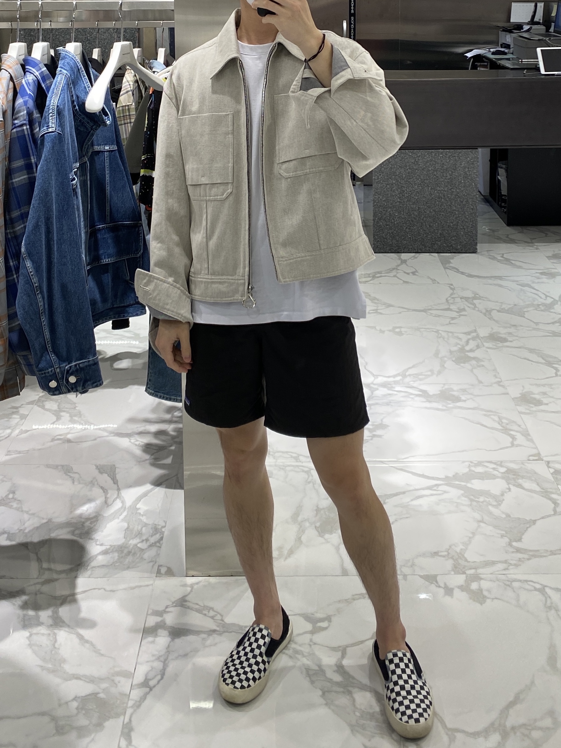 Vans Checkerboard Comfycush One Black 착용 스타일