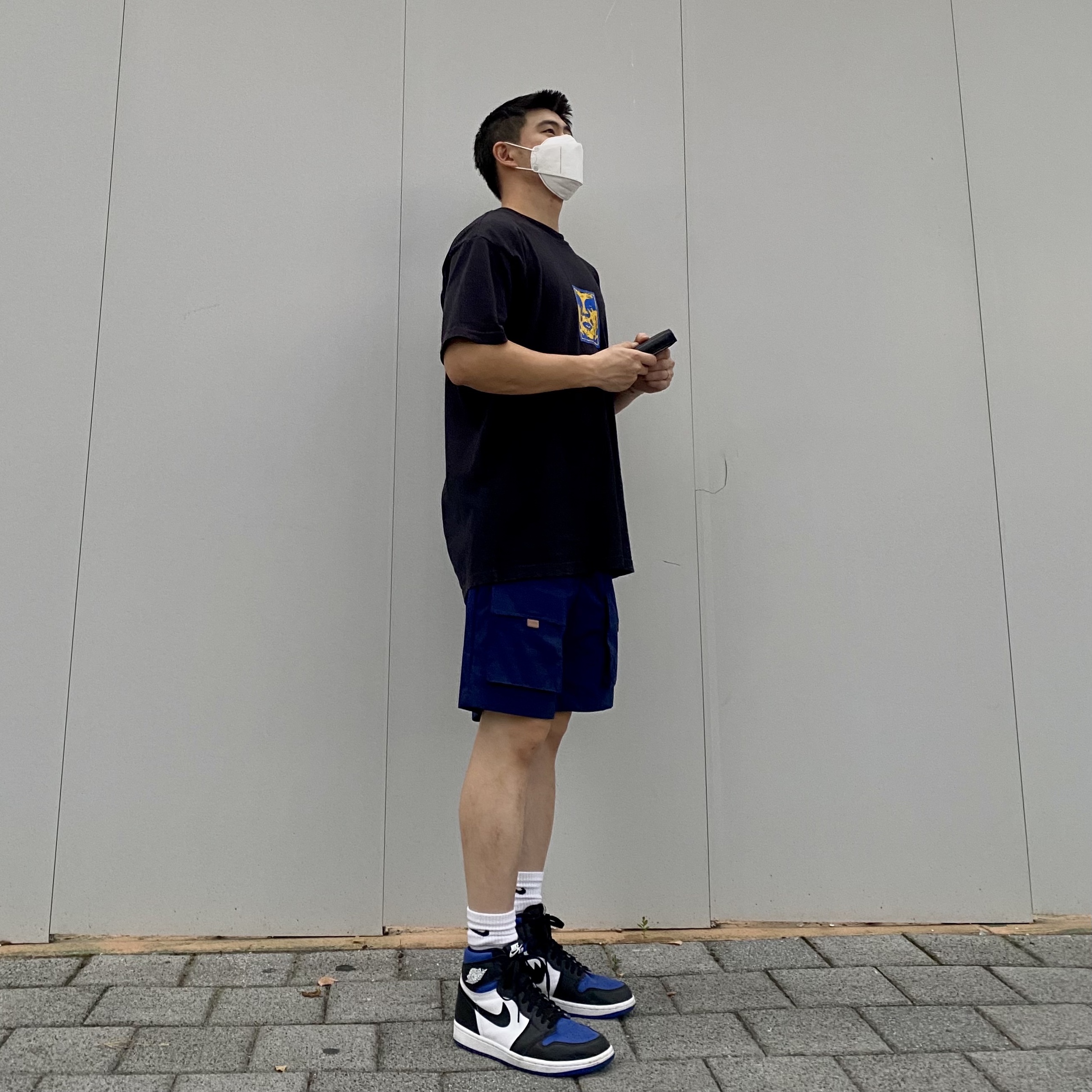 Jordan 1 Retro High OG Royal Toe, (GS) Jordan 1 Retro High OG Royal Toe 착용 스타일 - 2