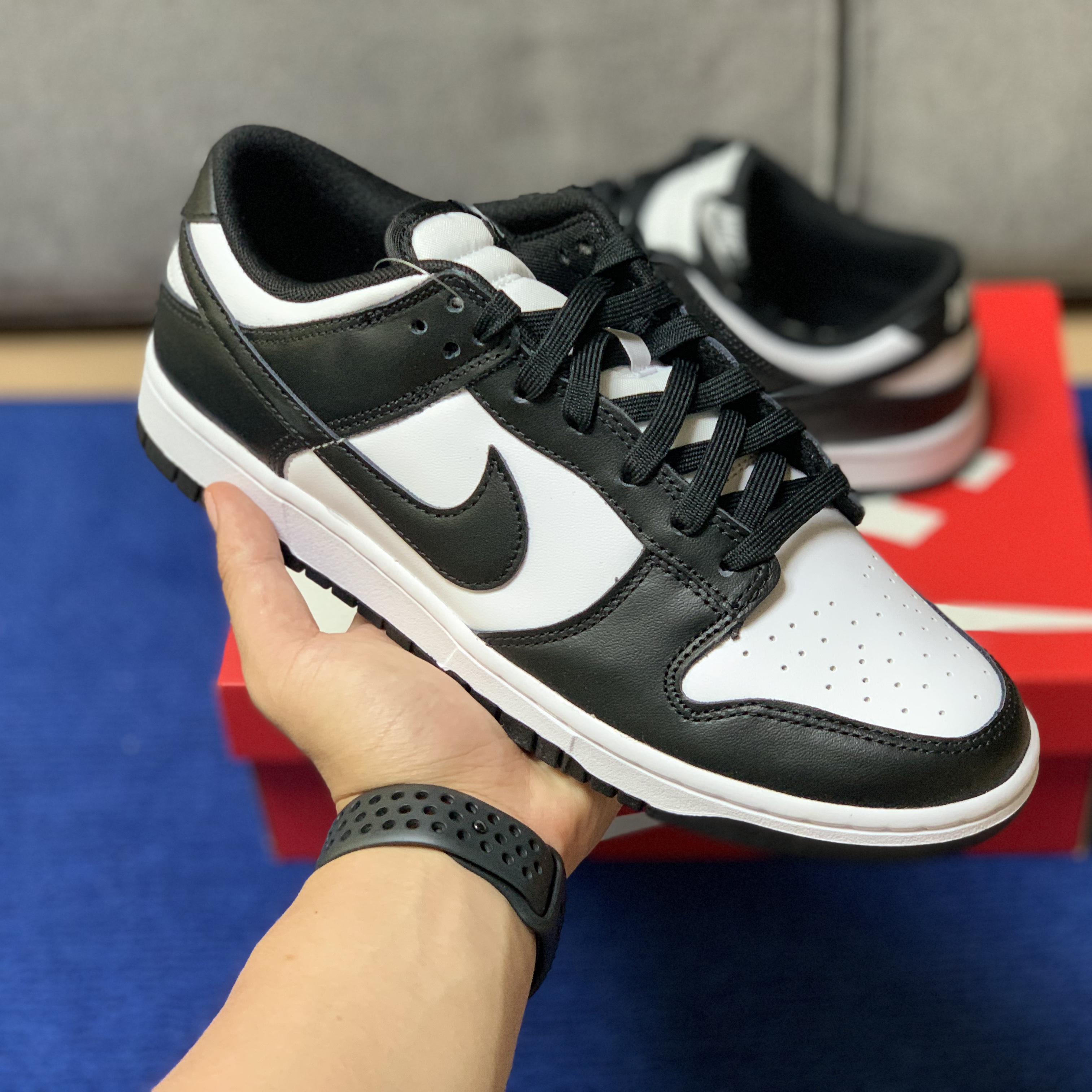 Nike Dunk Low Retro Black 착용 스타일 - 5