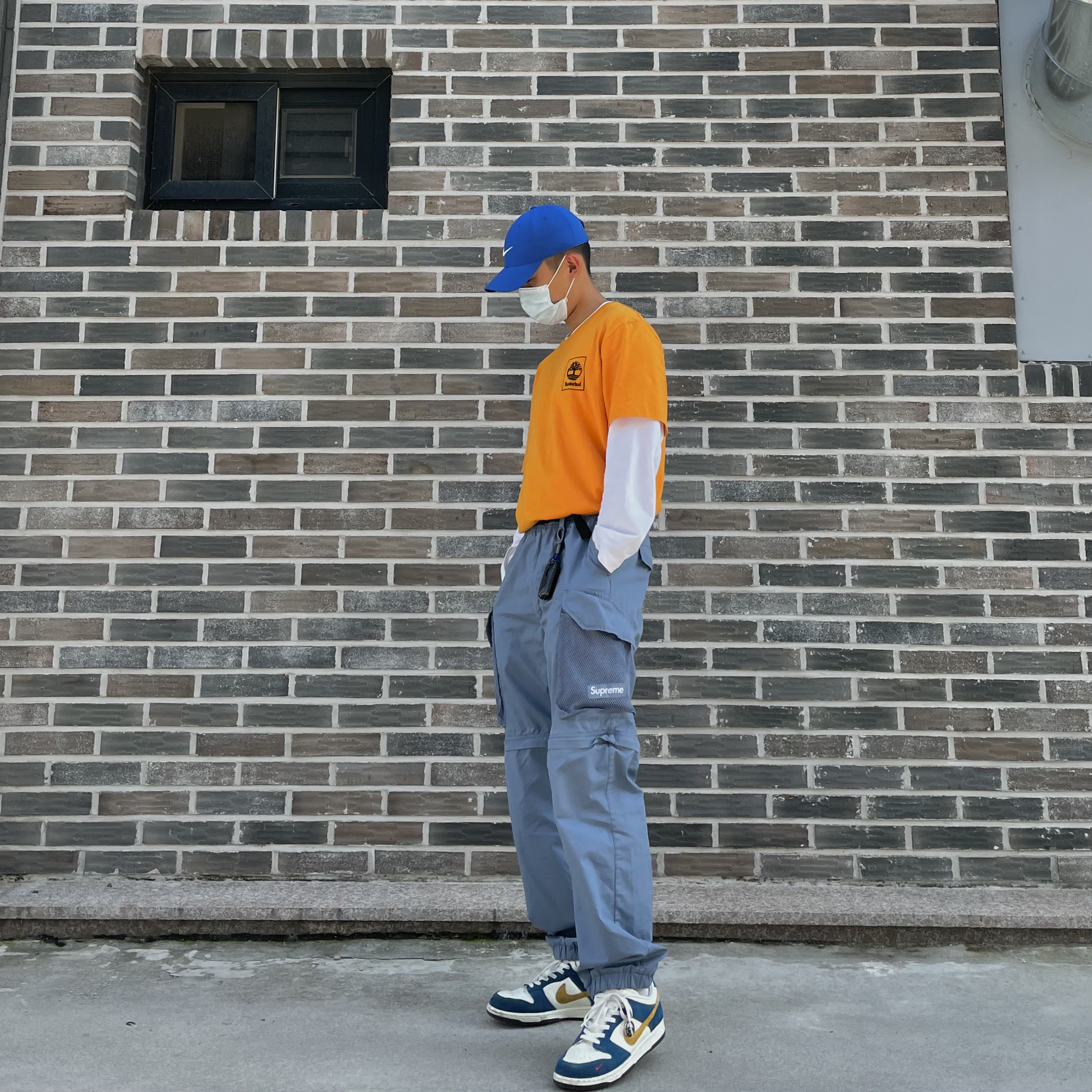 Supreme Mesh Pocket Belted Cargo Pants Slate - 21SS, Nike x Kasina Dunk Low 80's Bus 착용 스타일 - 2