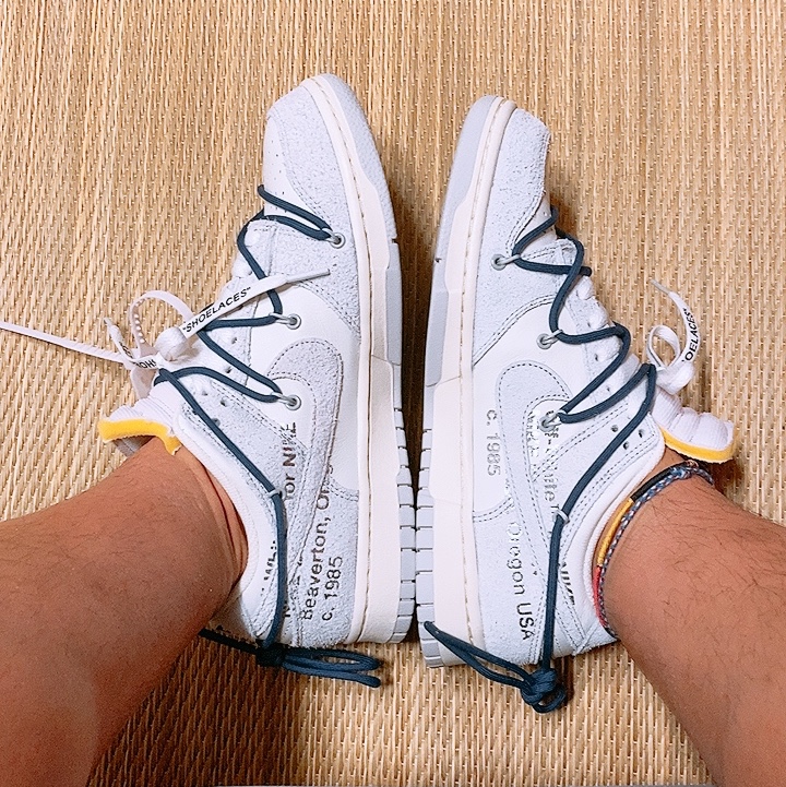 Nike x Off-White Dunk Low The 50 - Lot 18 착용 스타일 - 1
