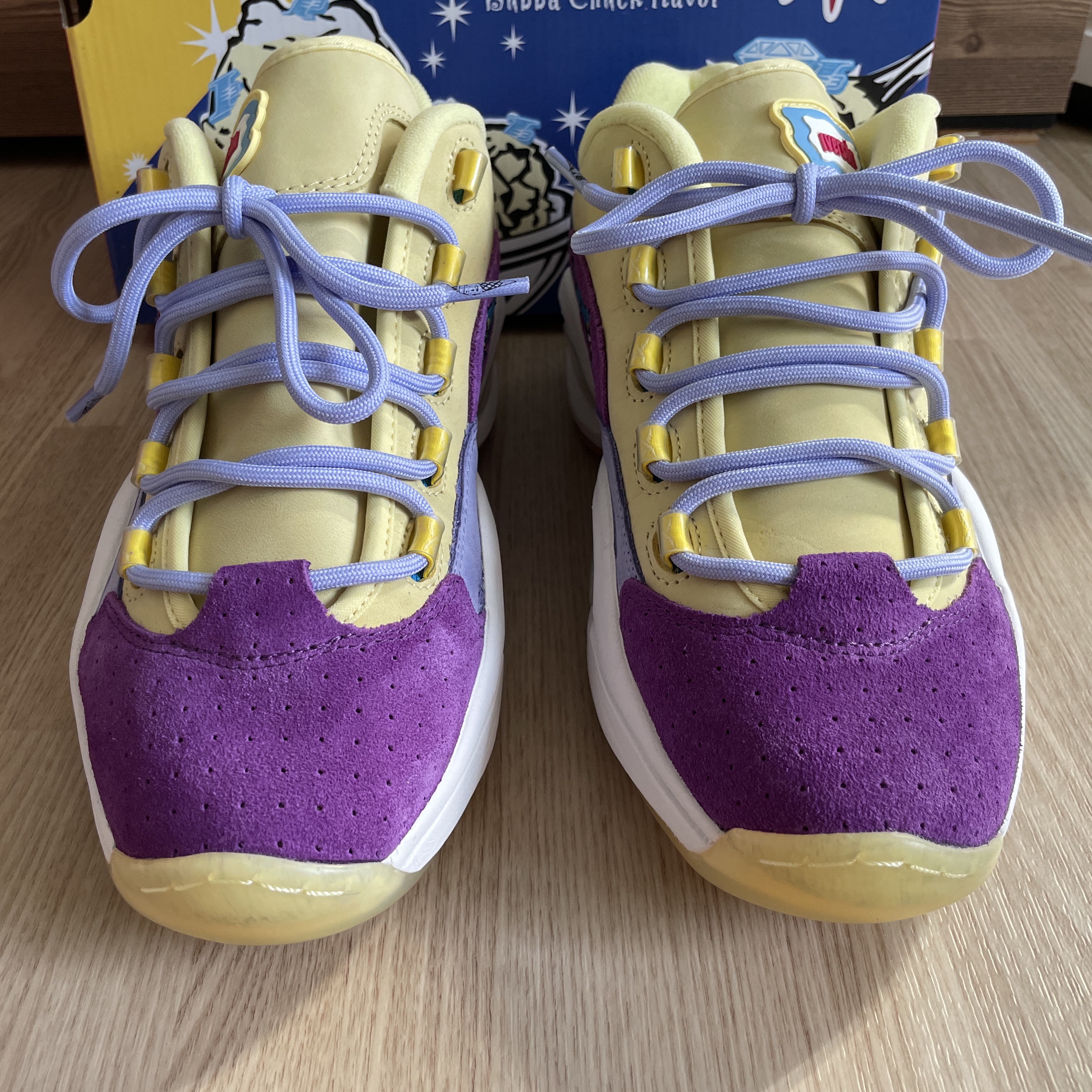 Reebok x Billionaire Boys Club x Icecream Question Low Yellow Lilac Glow 착용 스타일 - 2