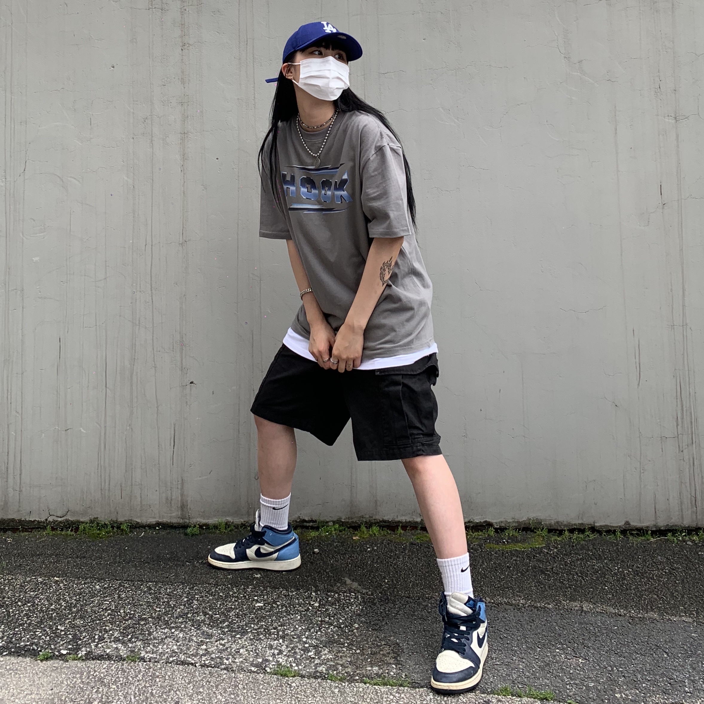 Jordan 1 Retro High Obsidian UNC 착용 스타일
