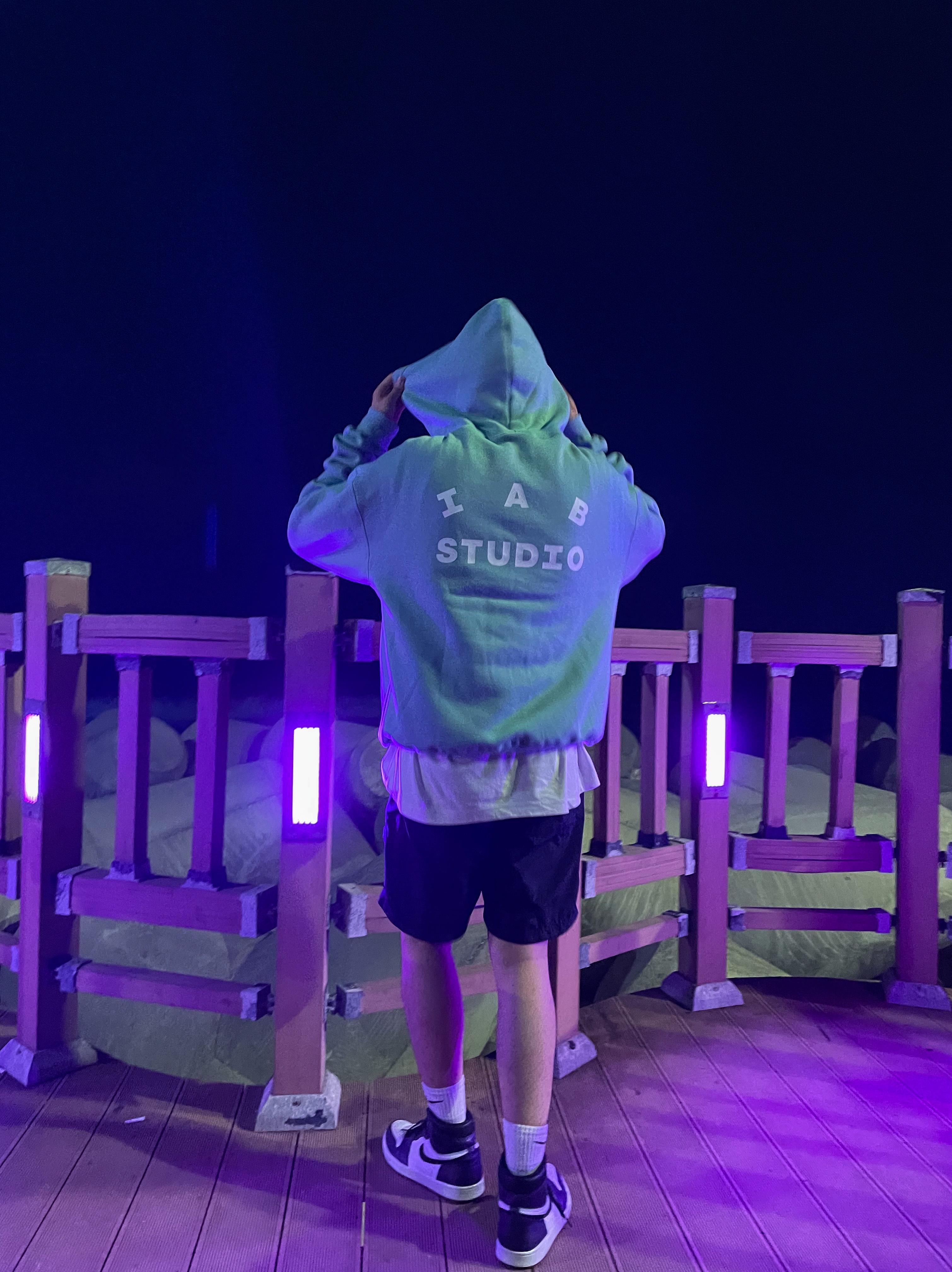 IAB Studio x Thor Set Ash Green, IAB Studio x Thor Hoodie Ash Green 착용 스타일