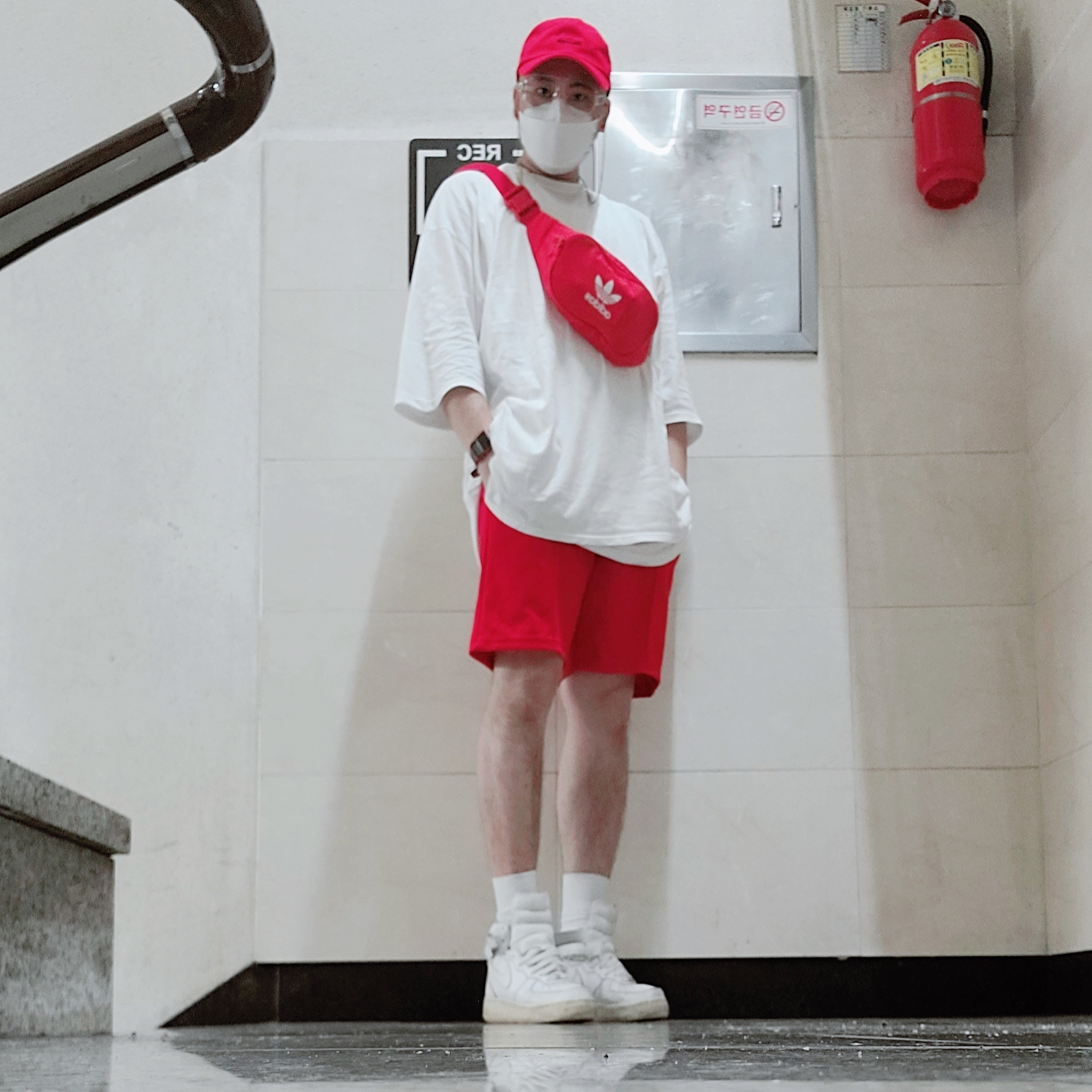 Nike Air Force 1 Mid '07 White 착용 스타일 - 1