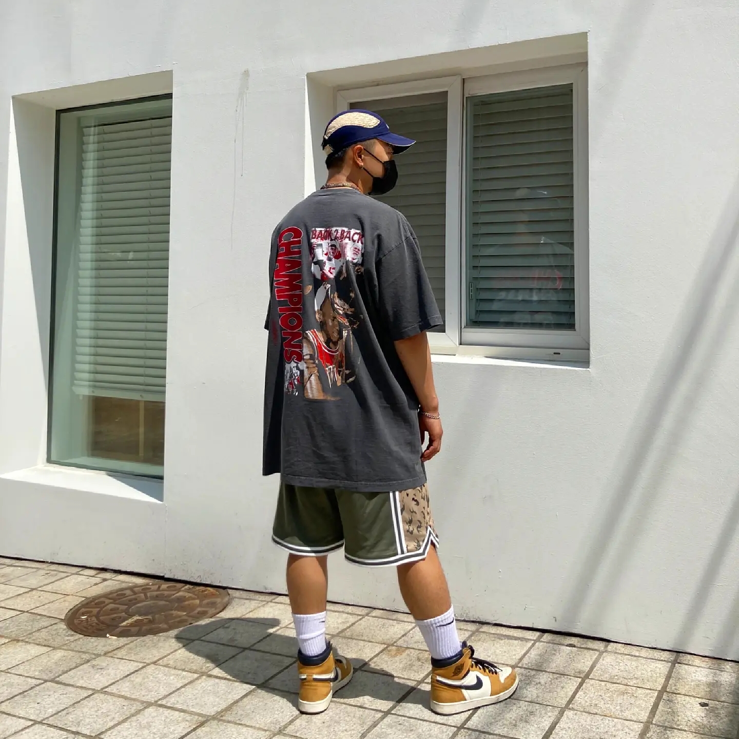 Jordan 1 Retro High Rookie of the Year, Nike x Cav Empt Tailwind Running Cap Navy 착용 스타일 - 2