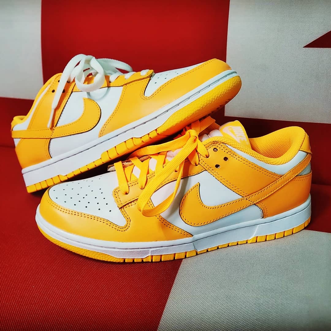(W) Nike Dunk Low Laser Orange 착용 스타일 - 3