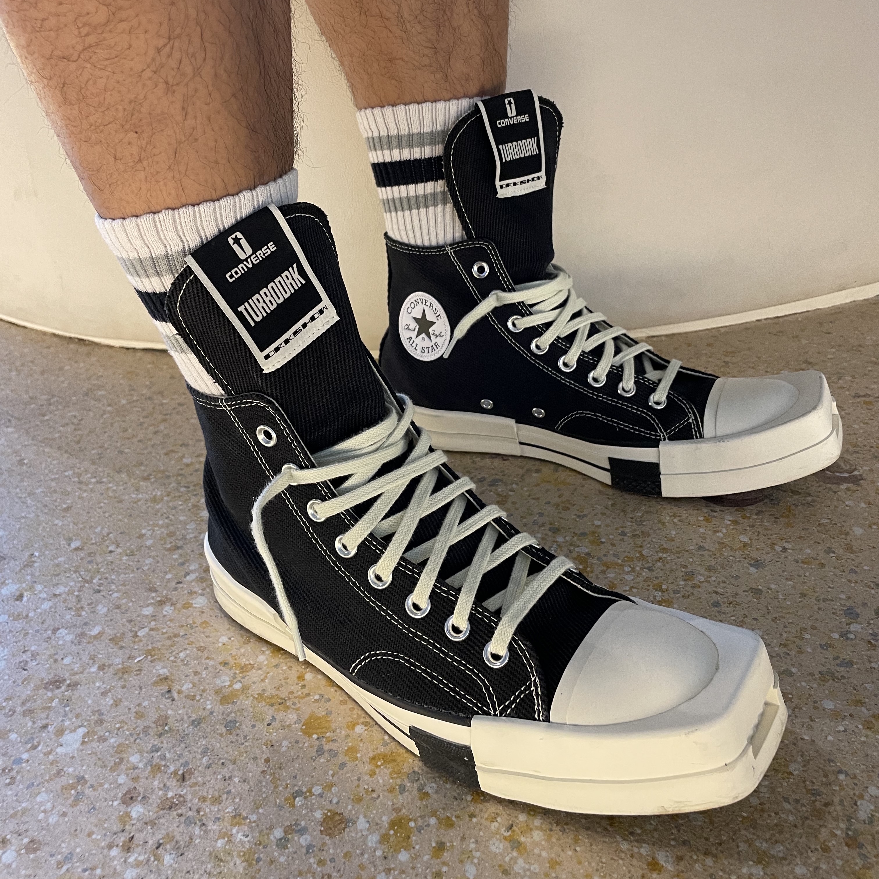 Converse x Drkshdw Turbodrk Chuck 70 Hi Black 착용 스타일