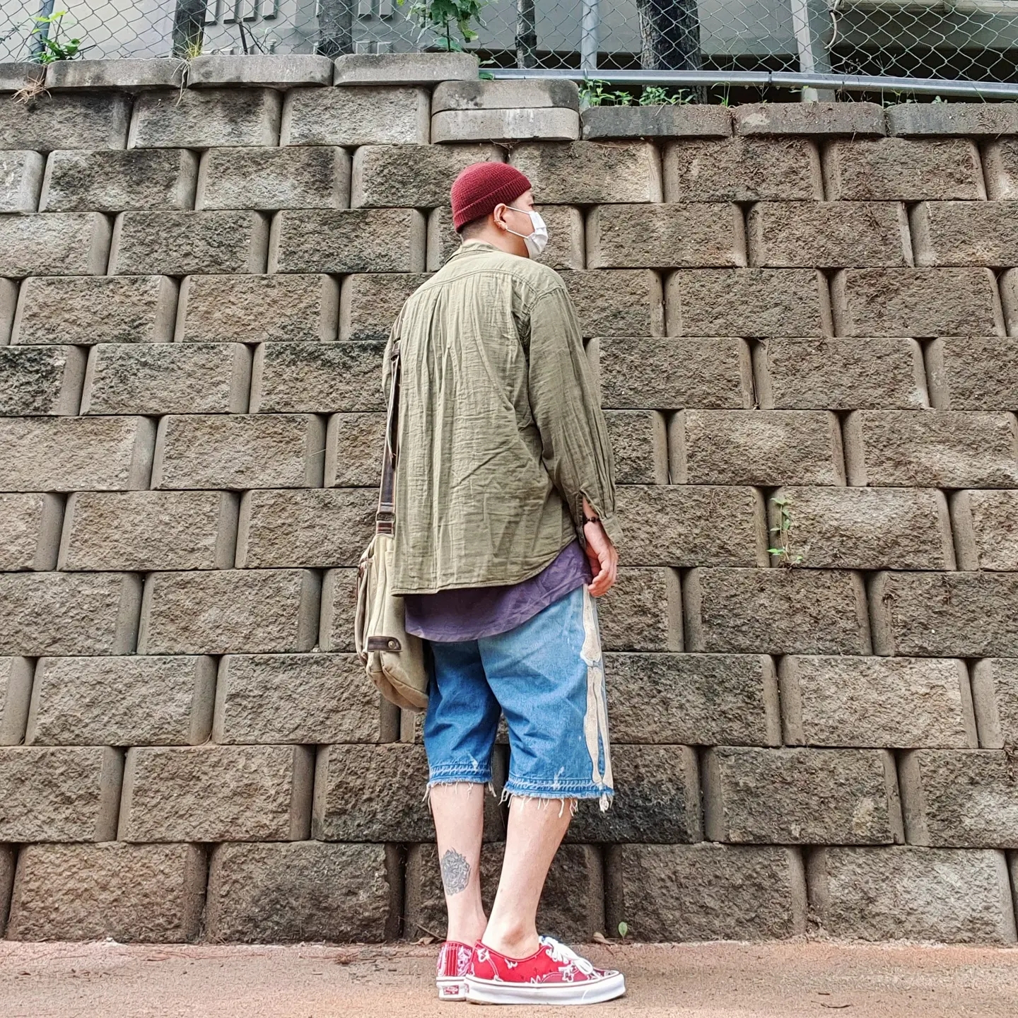Vans Vault x Bedwin & The Heartbreakers OG Authentic LX Multi-Color-Red 착용 스타일 - 3