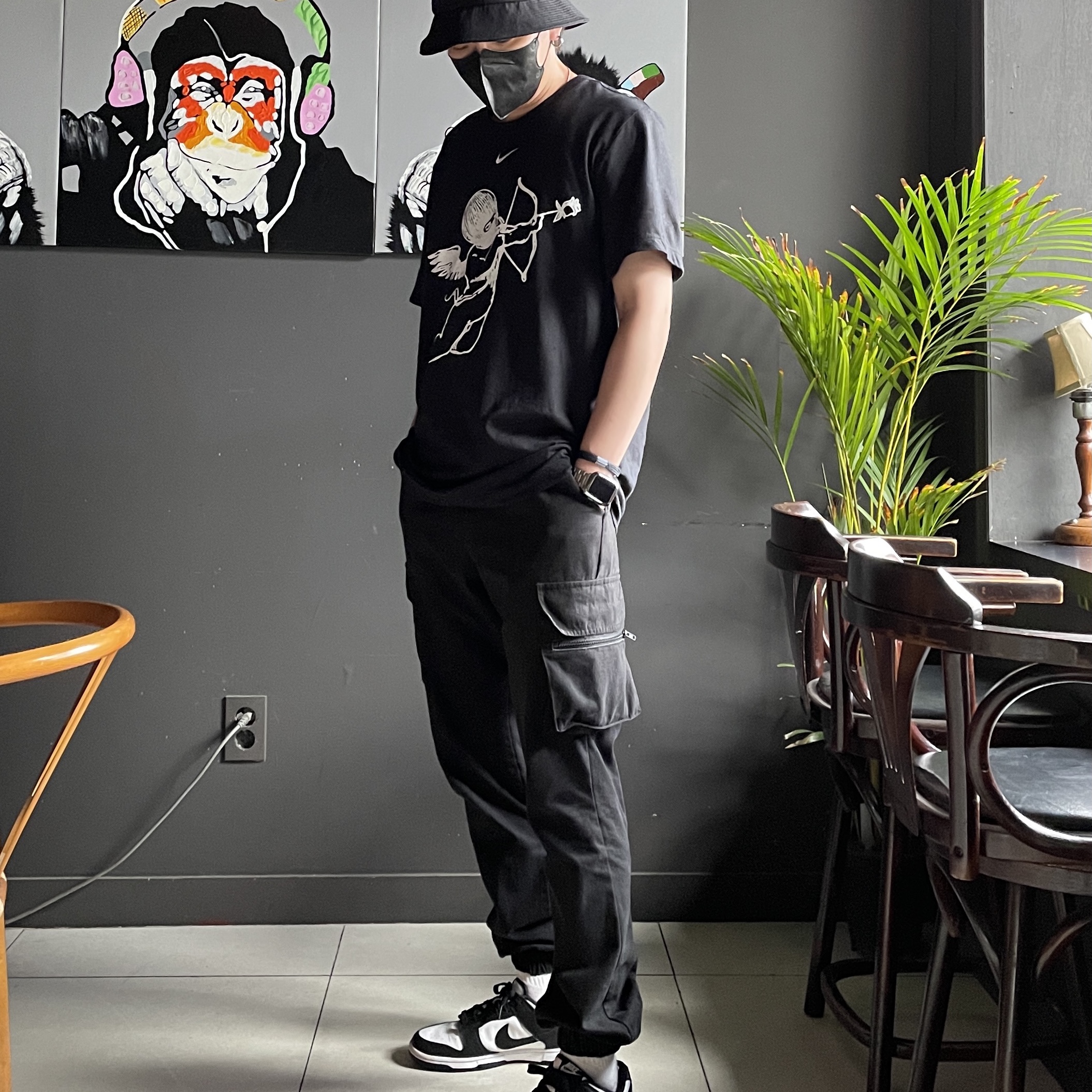 Nike Dunk Low Retro Black 착용 스타일