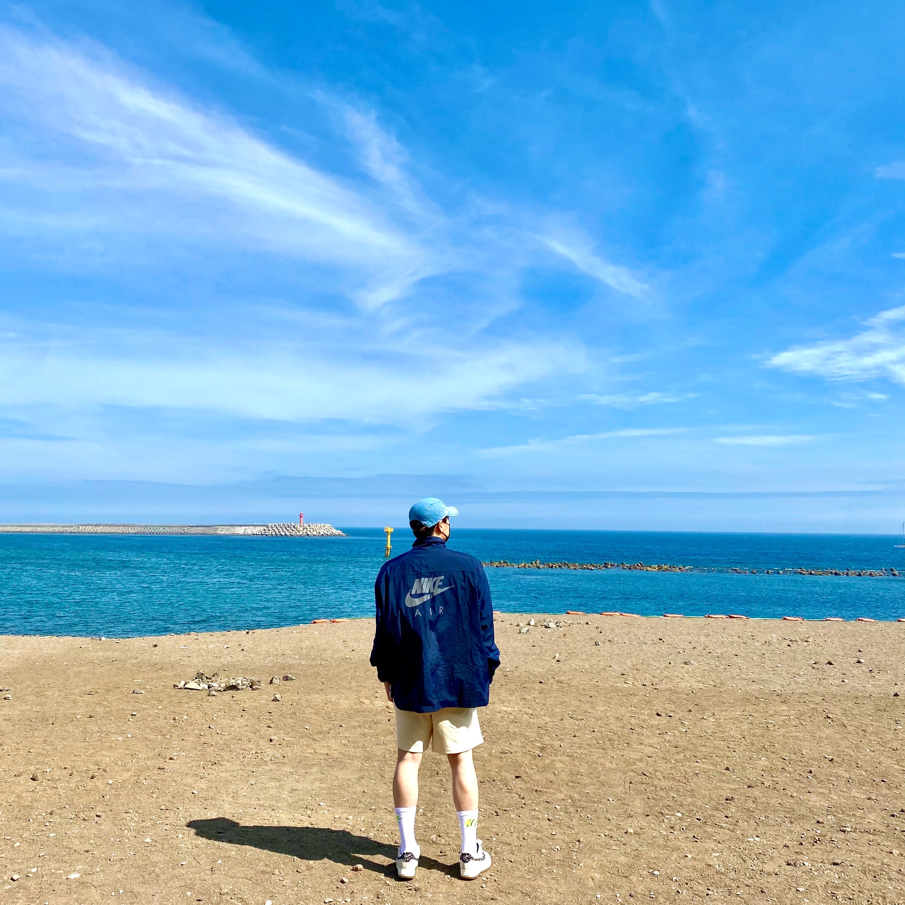 Nike x Kim Jones Reversible Wind Breaker Navy - US/EU, Nike Air Force 1 '07 LV8 Paisley Swoosh 착용 스타일
