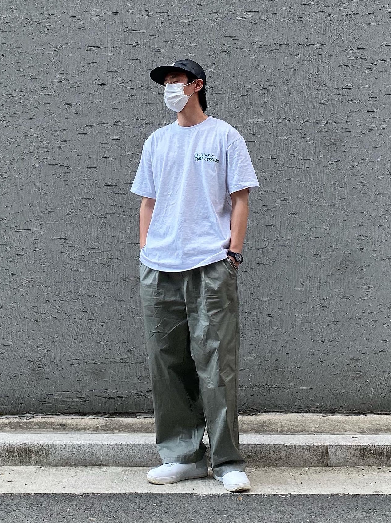 Nike x A-Cold-Wall Air Force 1 Low White 착용 스타일 - 2