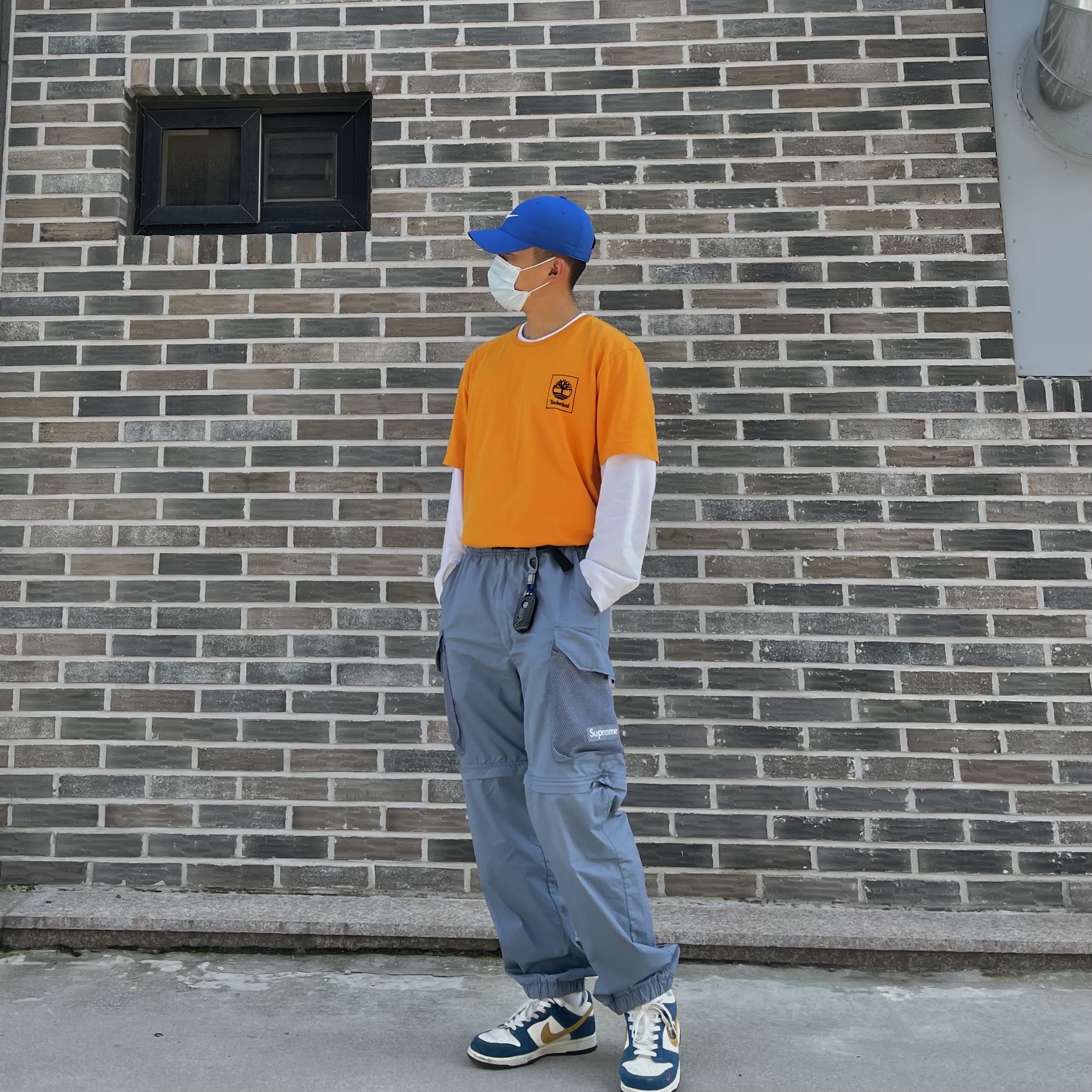 Supreme Mesh Pocket Belted Cargo Pants Slate - 21SS, Nike x Kasina Dunk Low 80's Bus 착용 스타일 - 1