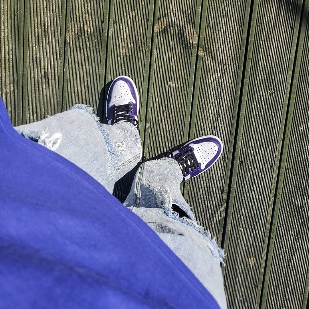 Jordan 1 Retro High OG Court Purple 2020 착용 스타일 - 2