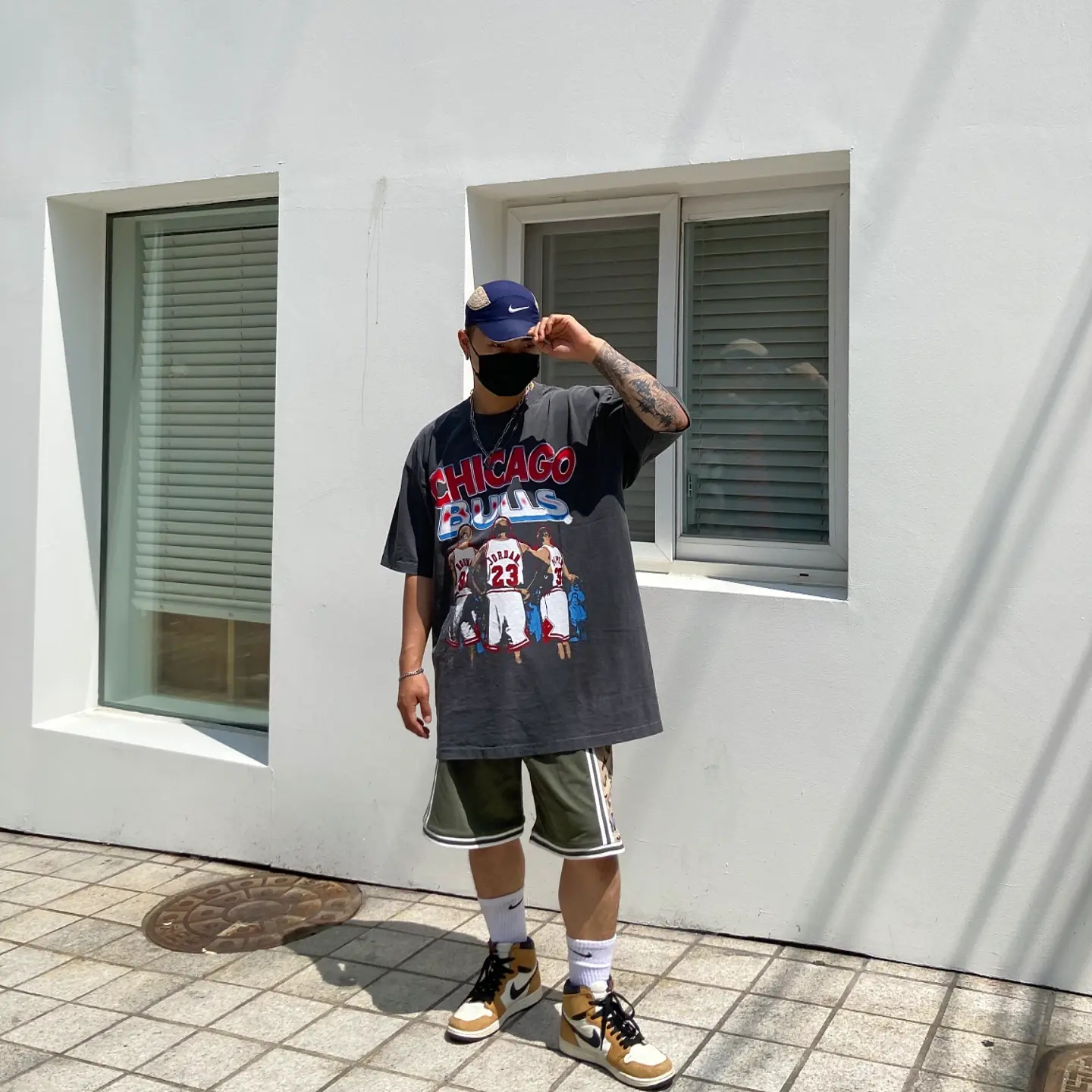 Jordan 1 Retro High Rookie of the Year, Nike x Cav Empt Tailwind Running Cap Navy 착용 스타일 - 1