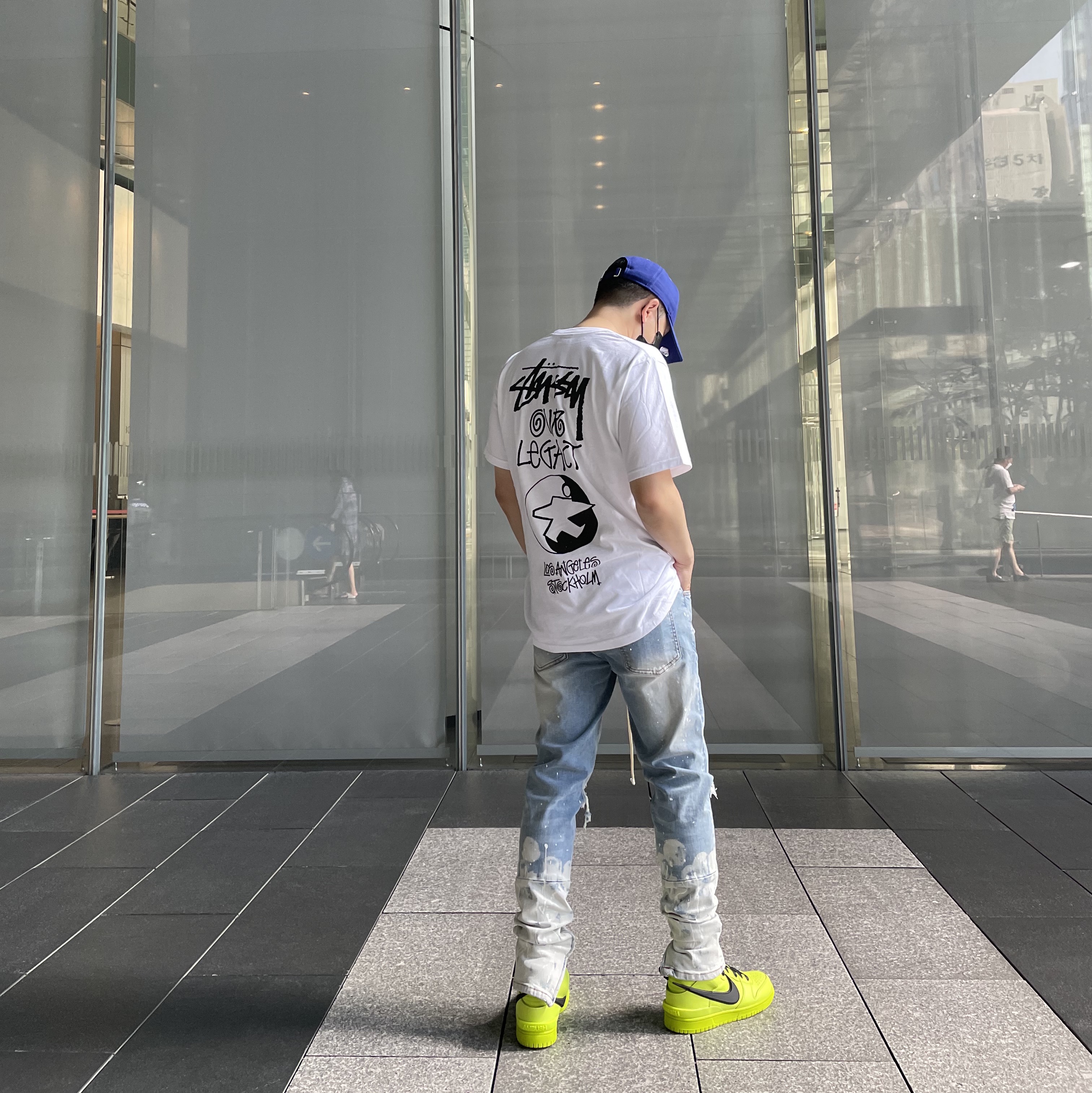 Nike x Ambush Dunk High Flash Lime, Stussy x Our Legacy Surfman T-Shirt White - 21SS 착용 스타일 - 1
