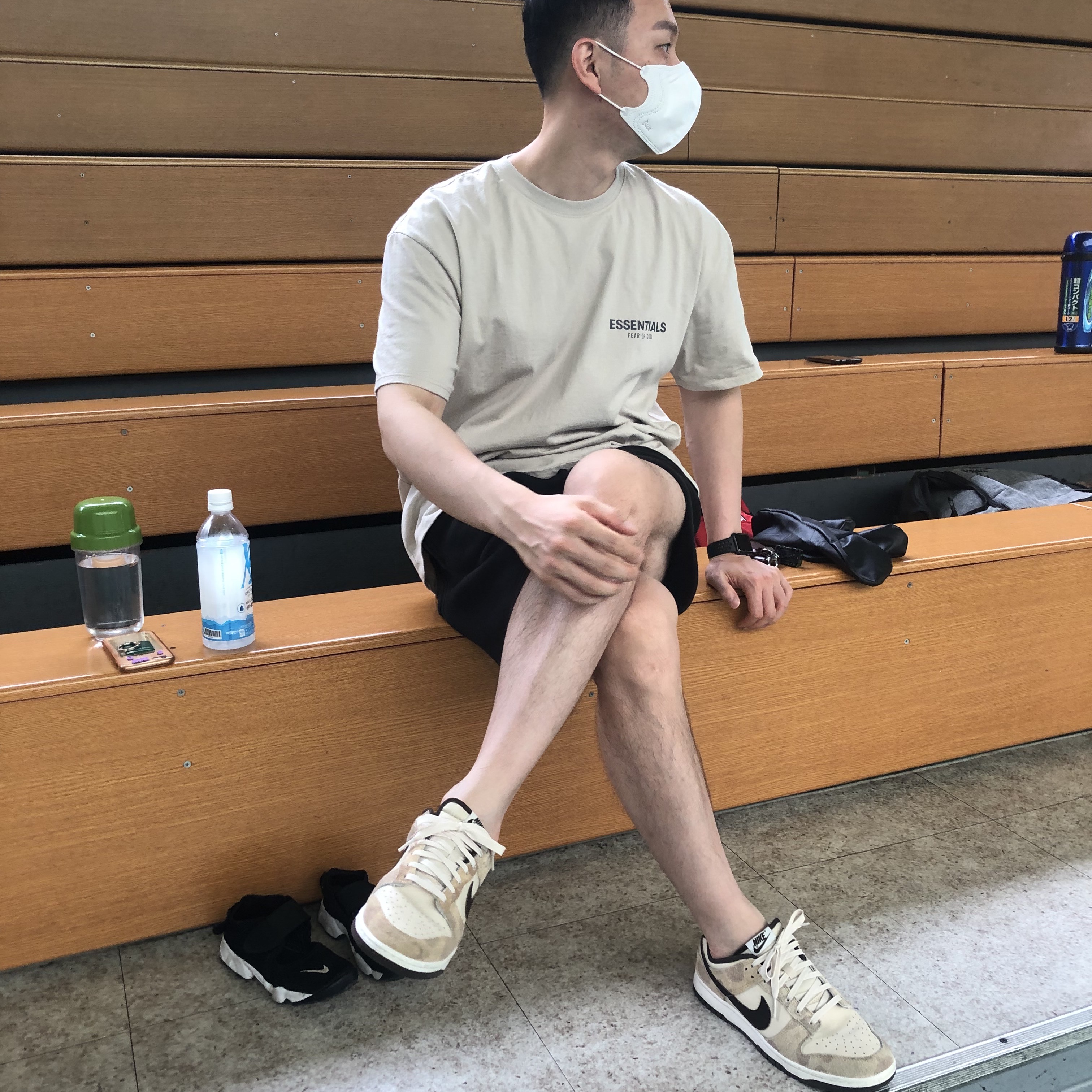 Nike Dunk Low Retro PRM Cheetah, Essentials Sweatshorts Black 2020 착용 스타일