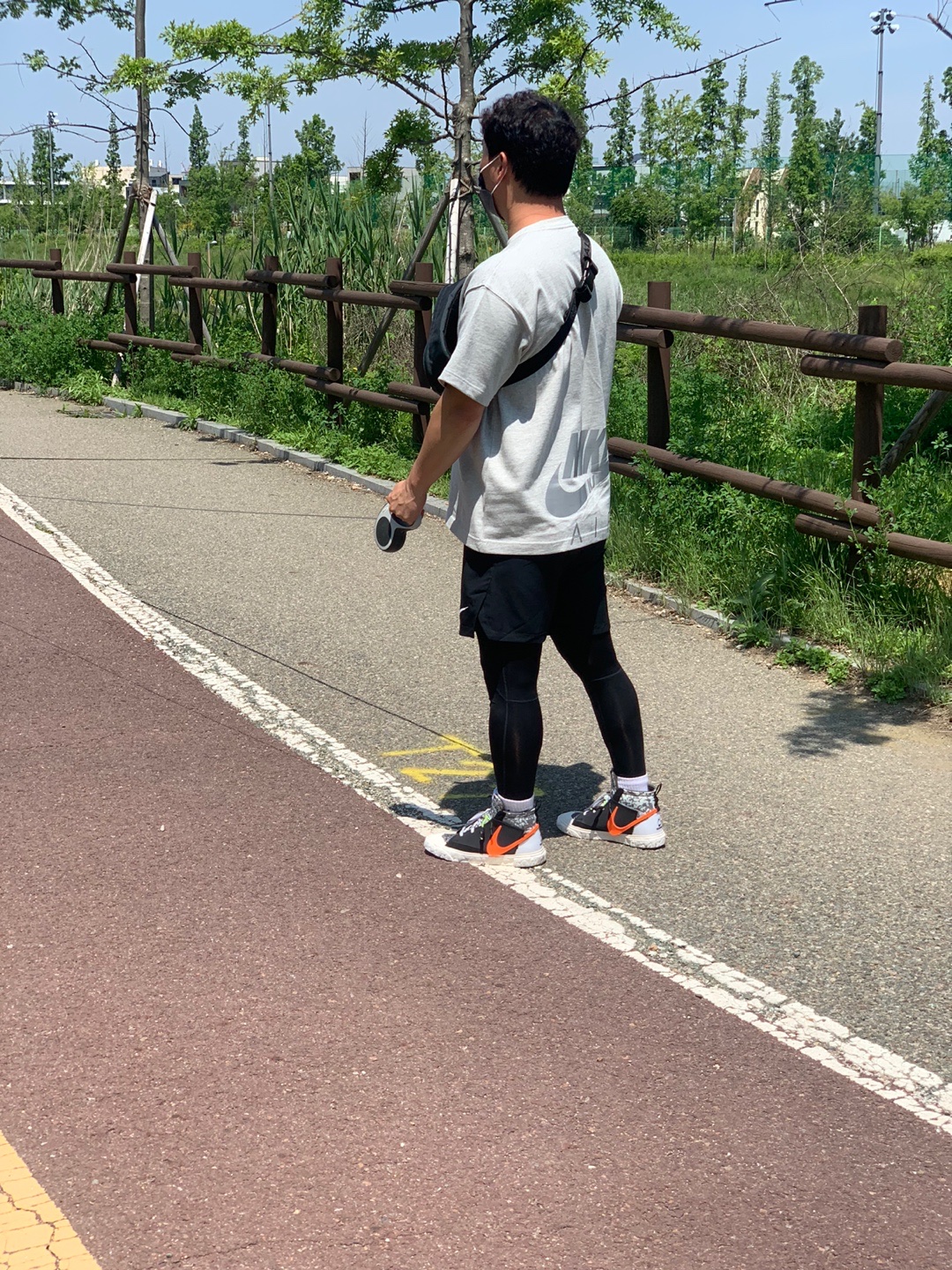 Nike x Kim Jones Oversized T-Shirt Grey Heather - Asia, (W) Jordan 4 x Off-White Retro SP Sail 착용 스타일 - 2