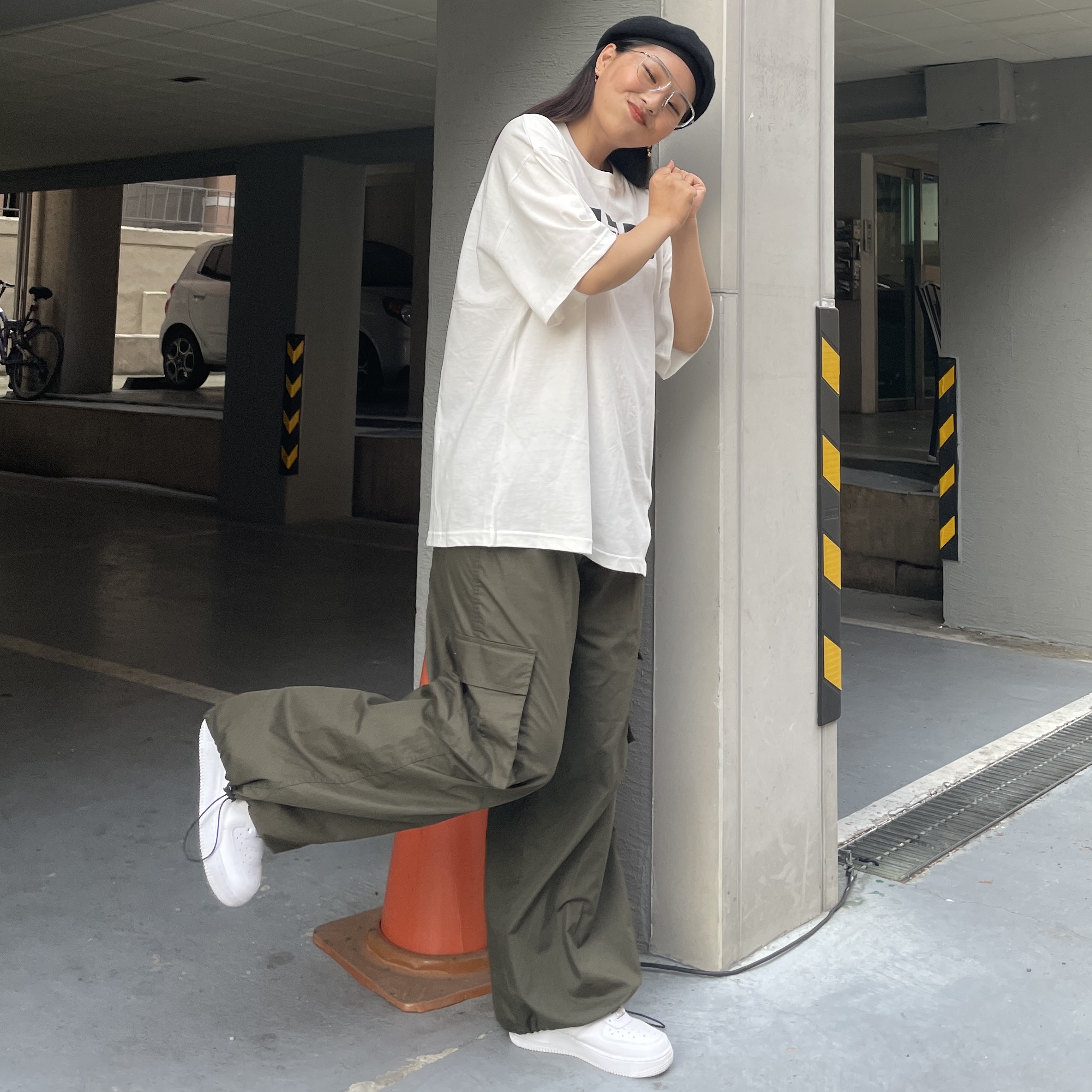 (W) Nike Air Force 1 '07 Low White 착용 스타일