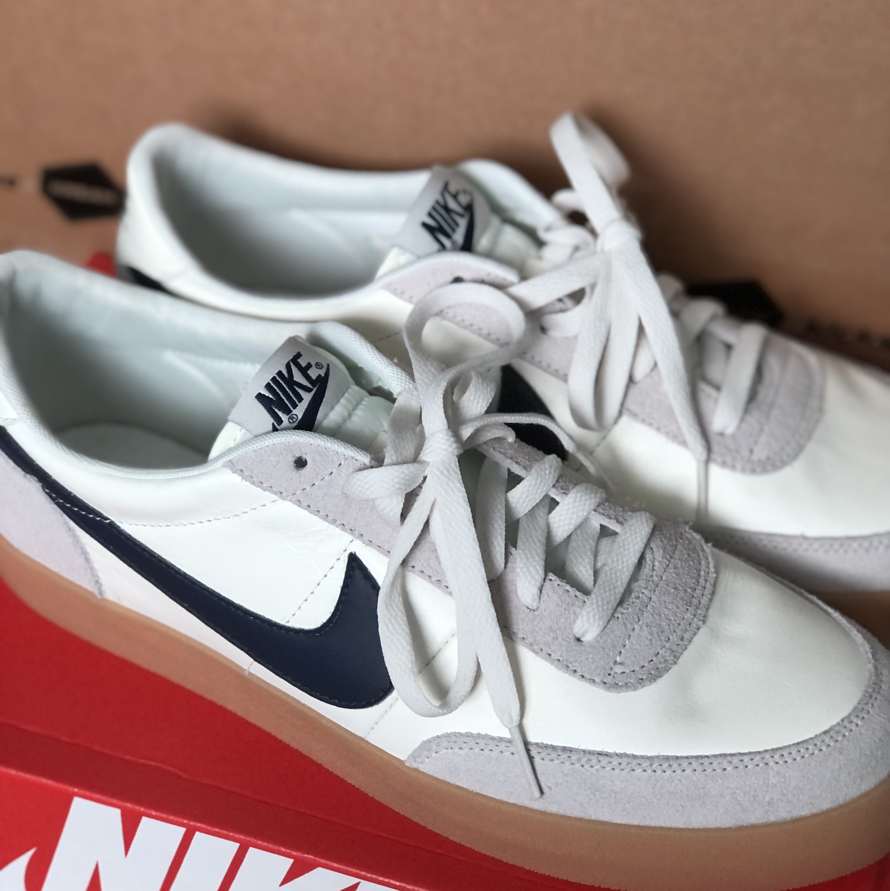 Nike x J.Crew Killshot 2 Sail Midnight Navy 착용 스타일