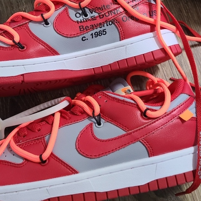 Nike x Off-White Dunk Low University Red 착용 스타일