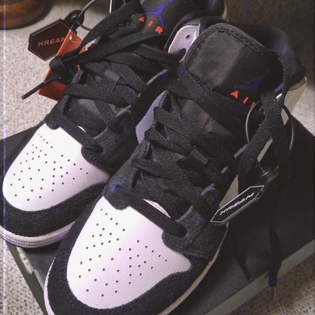 (GS) Jordan 1 Mid SE Court Purple 착용 스타일