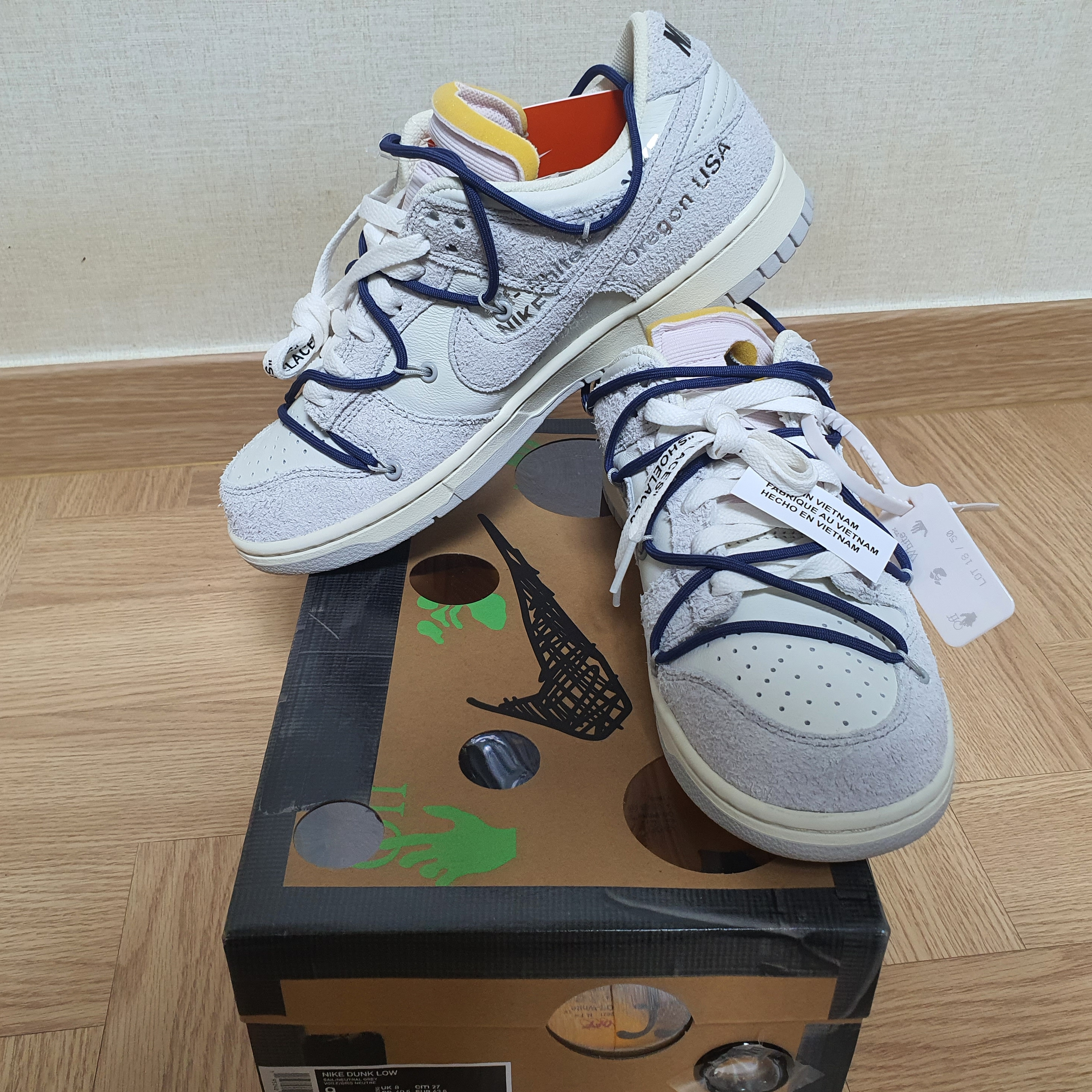 Nike x Off-White Dunk Low The 50 - Lot 18 착용 스타일