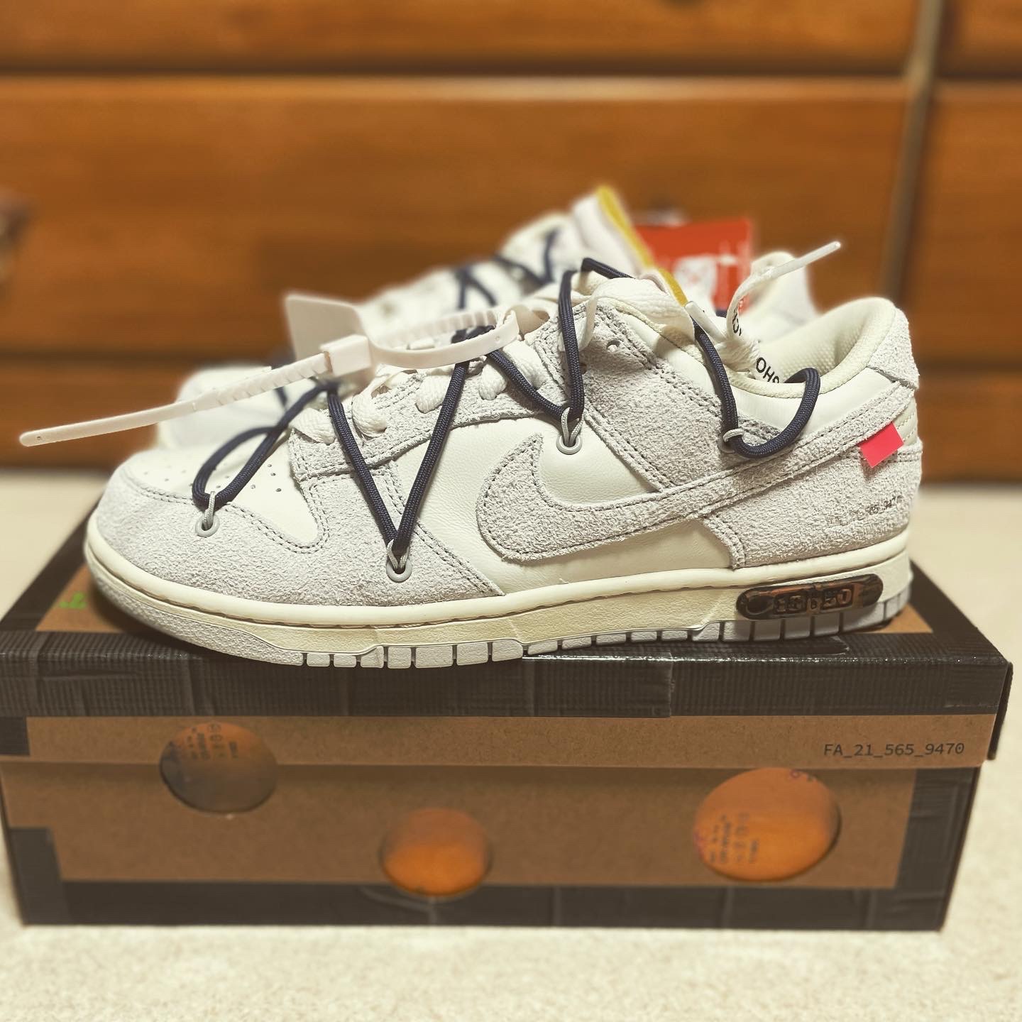 Nike x Off-White Dunk Low The 50 - Lot 18 착용 스타일 - 1