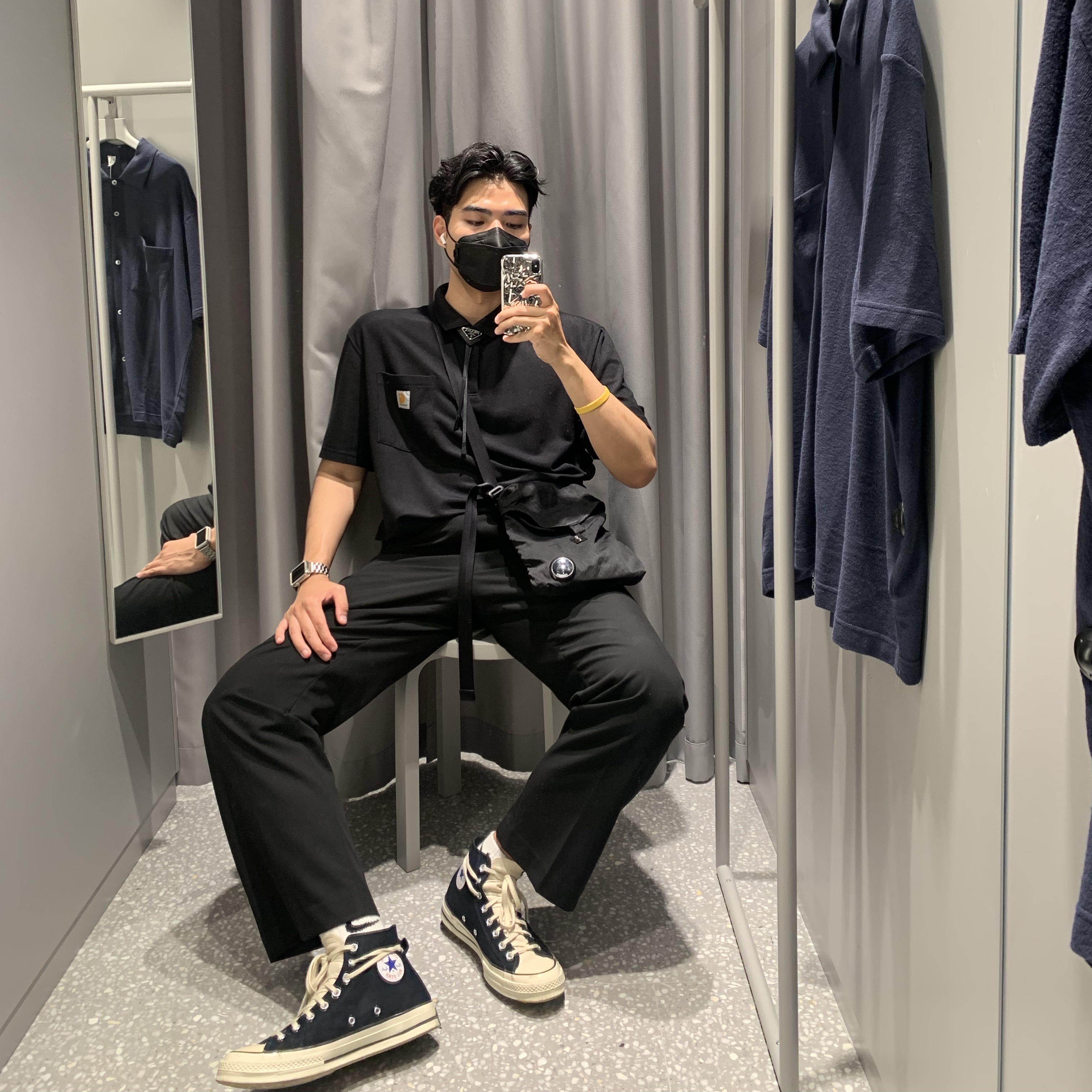Converse x Fear of God Essentials Chuck 70 Hi Black 2020 착용 스타일