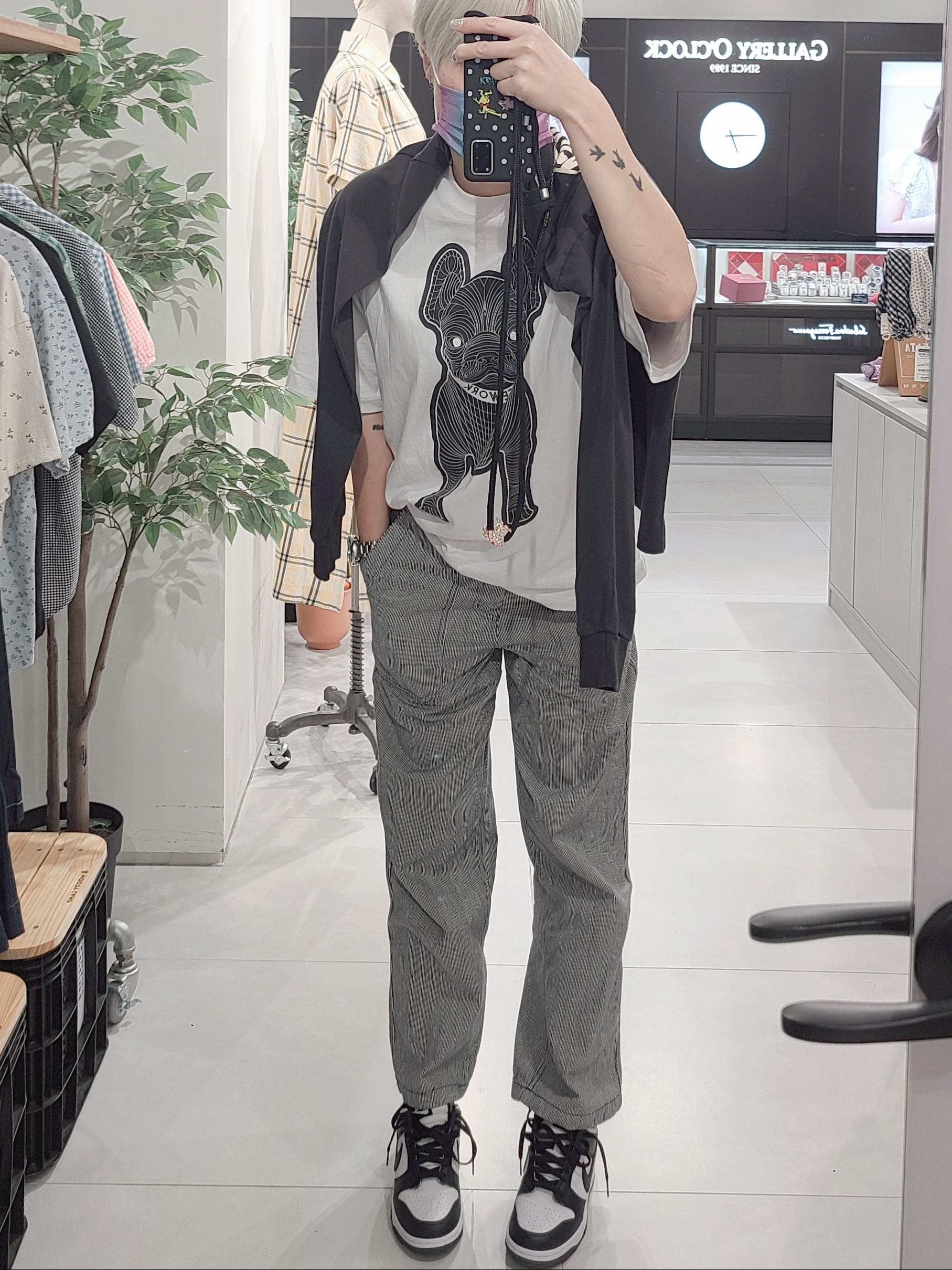 (GS) Nike Dunk Low Black 착용 스타일