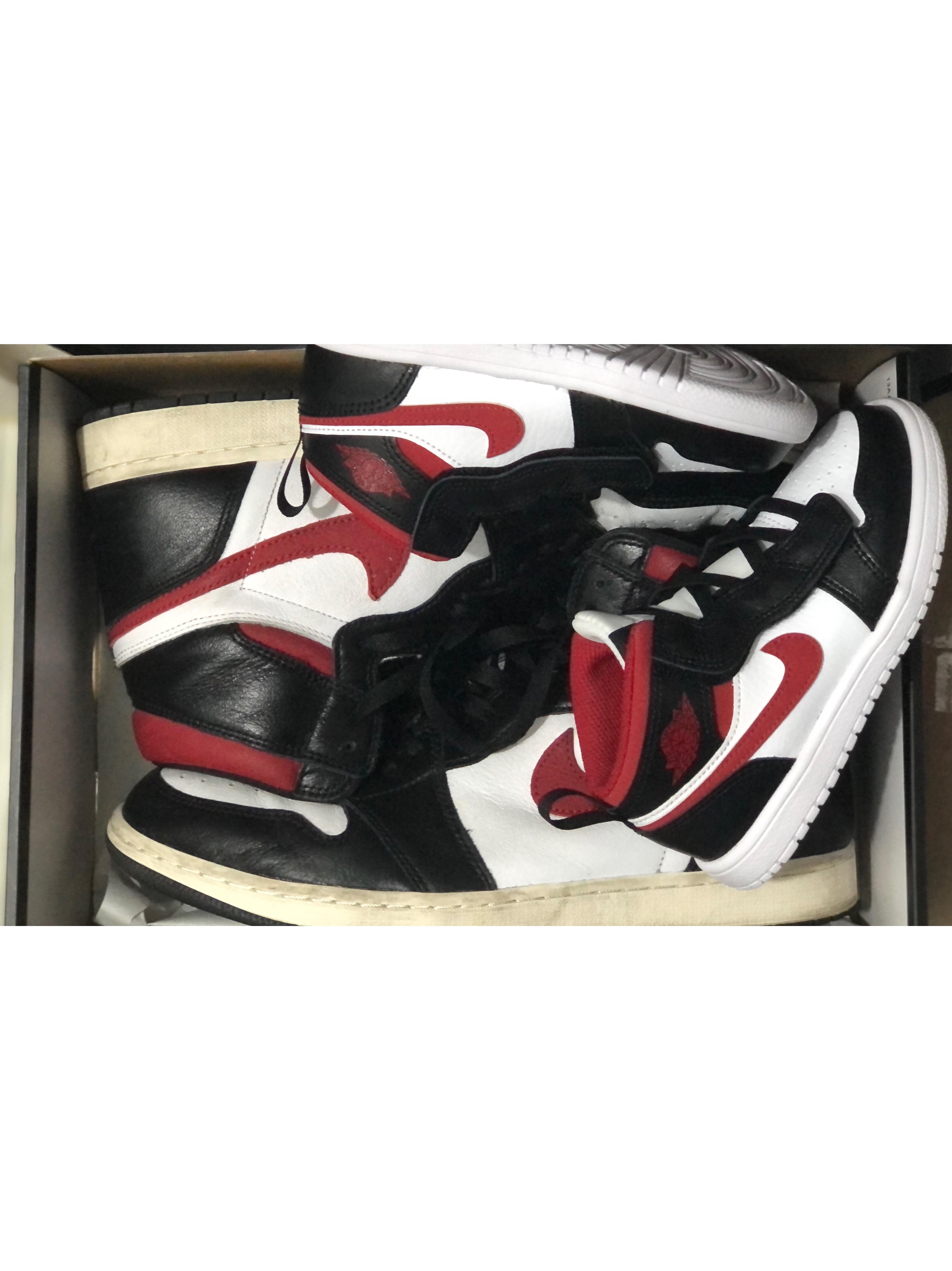 (TD) Jordan 1 Mid Alt Gym Red Black White, Jordan 1 Retro High OG Gym Red 착용 스타일 - 2