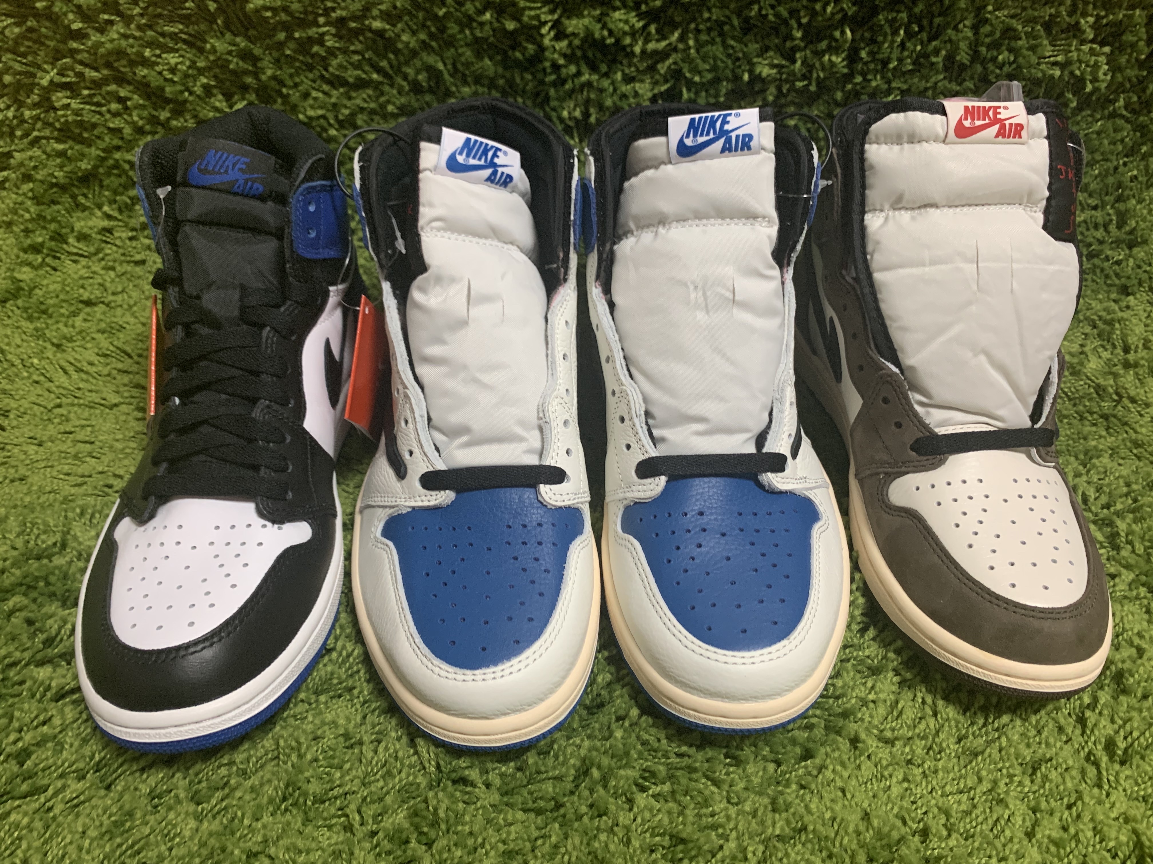 Jordan 1 x Travis Scott x Fragment Retro High OG SP Military Blue, Jordan 1 x Fragment Retro High OG 착용 스타일 - 2