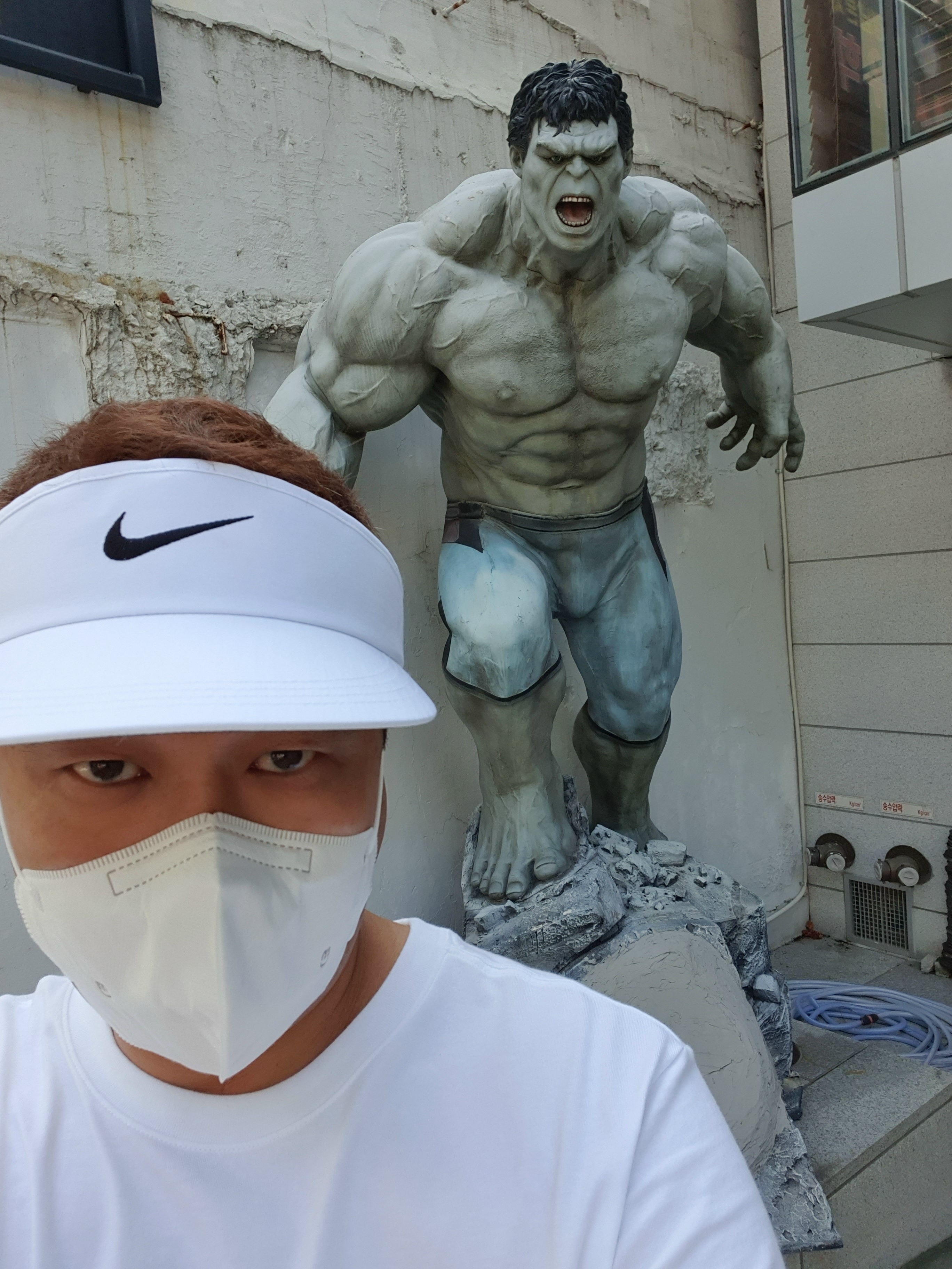 Nike Hangul T-Shirt White 착용 스타일 - 1