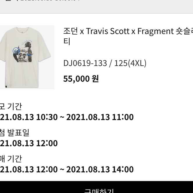 Jordan x Travis Scott x Fragment T-Shirt Sail (DJ0619-133) 착용 스타일
