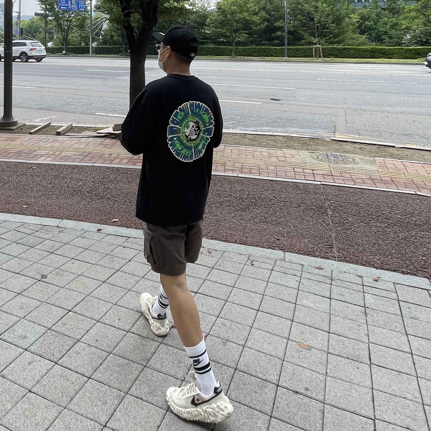 Nike x Undercover Overbreak SP Overcast, Nike ACG Cargo Shorts Ironstone - Asia 착용 스타일 - 3